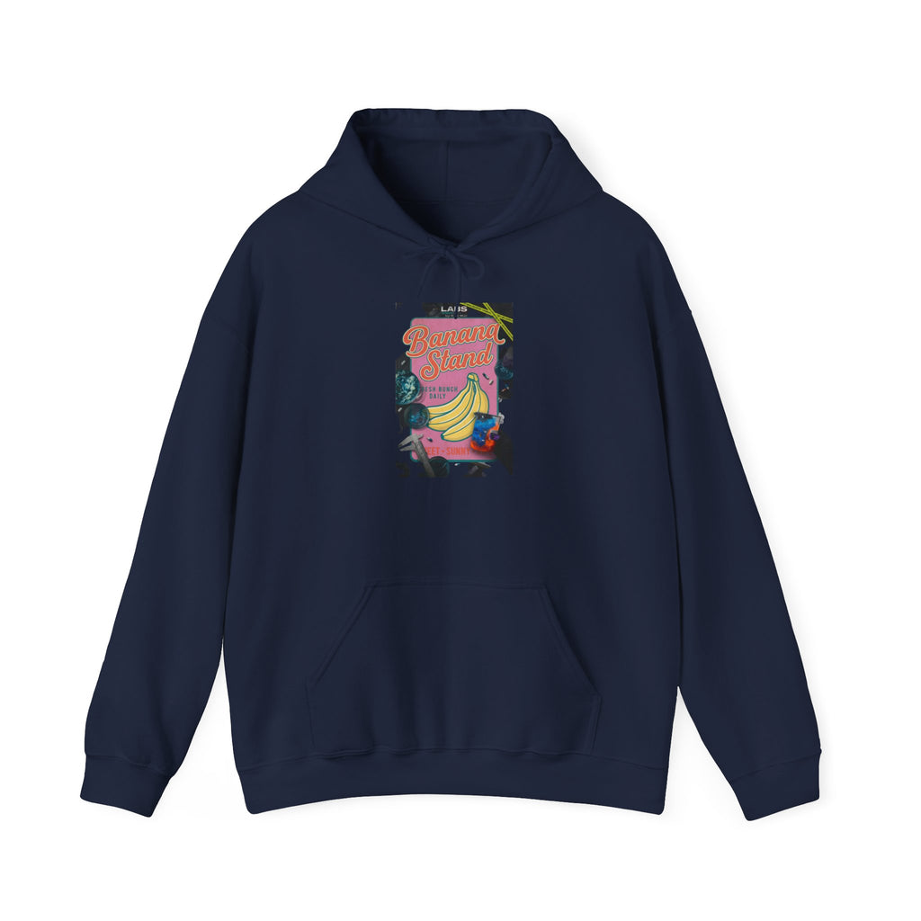 Retro Banana Diner Graphic Hoodie | Vintage Food Graphics, Nostalgic Typography