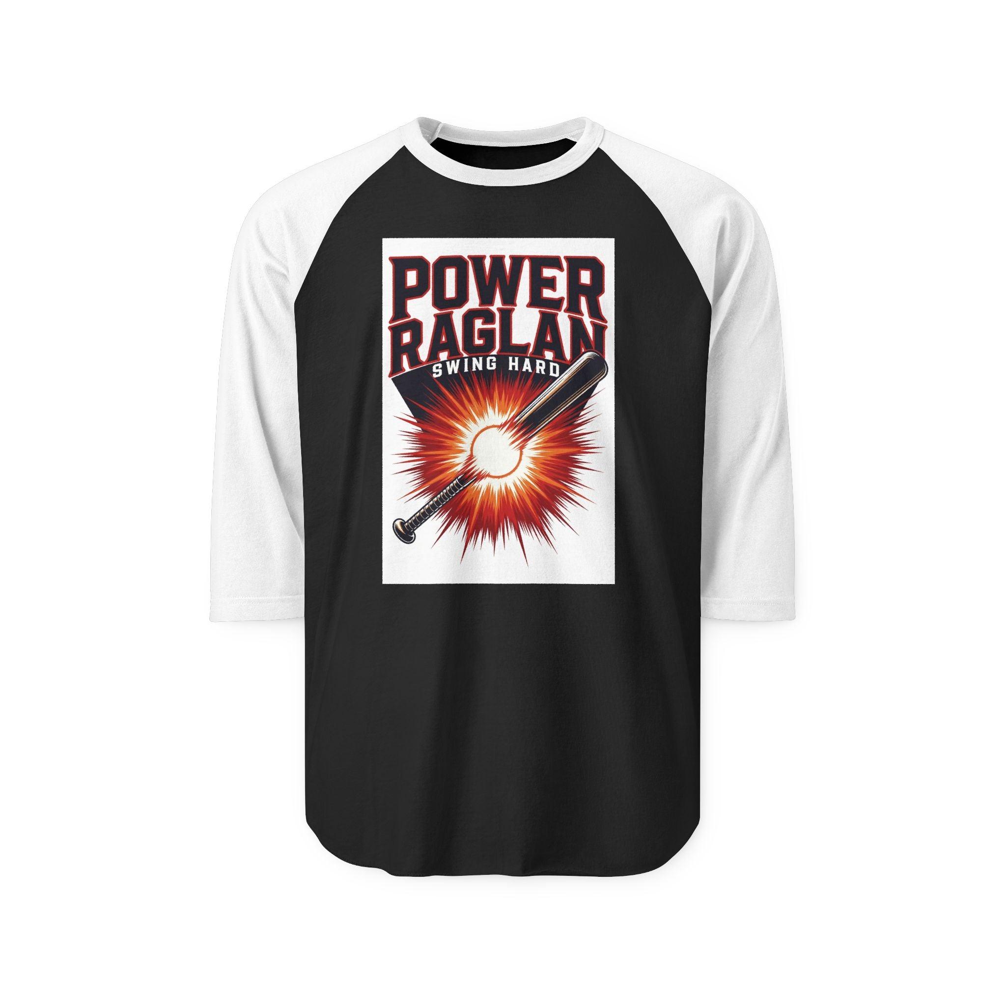 Raglan Shirt - POWER RAGLAN Swing Hard Baseball Tee