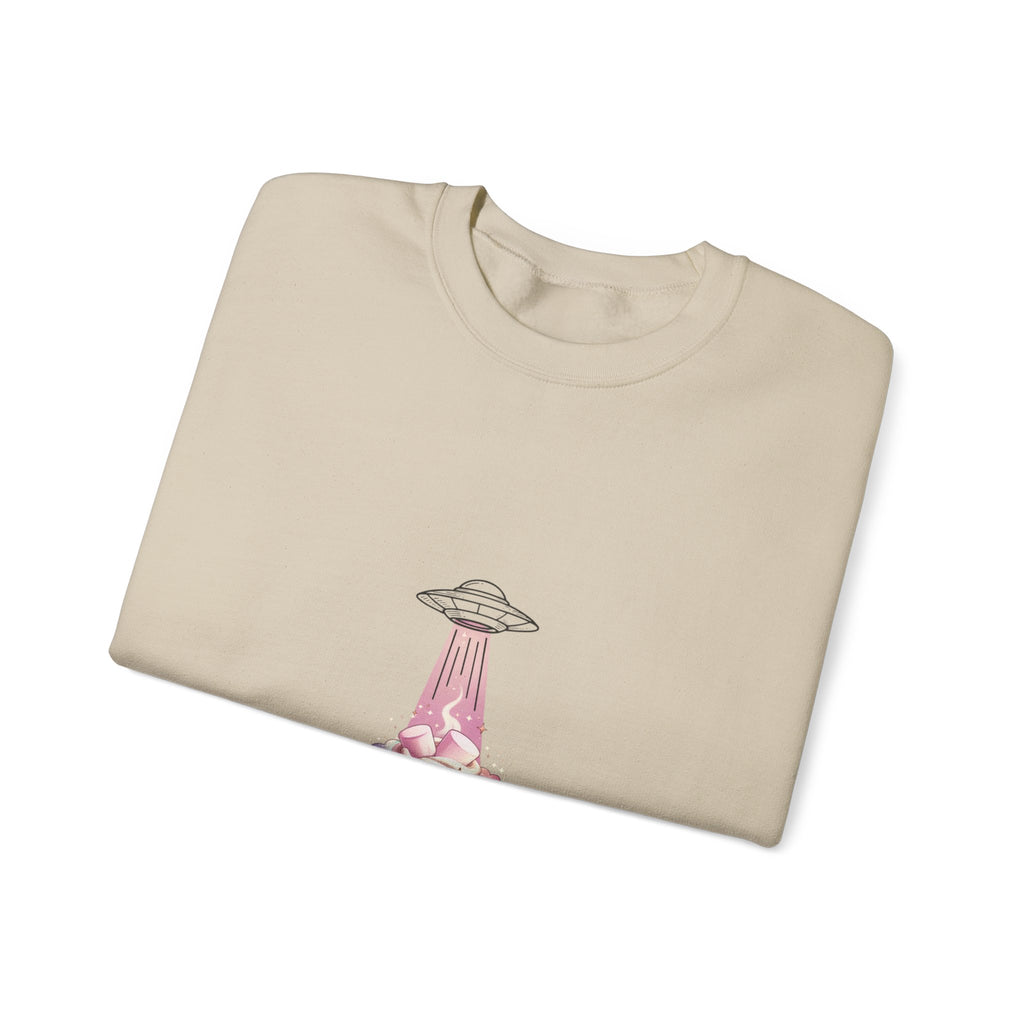 Retro UFO Abduction Crewneck Sweatshirt | Vintage Desert Sci‑Fi