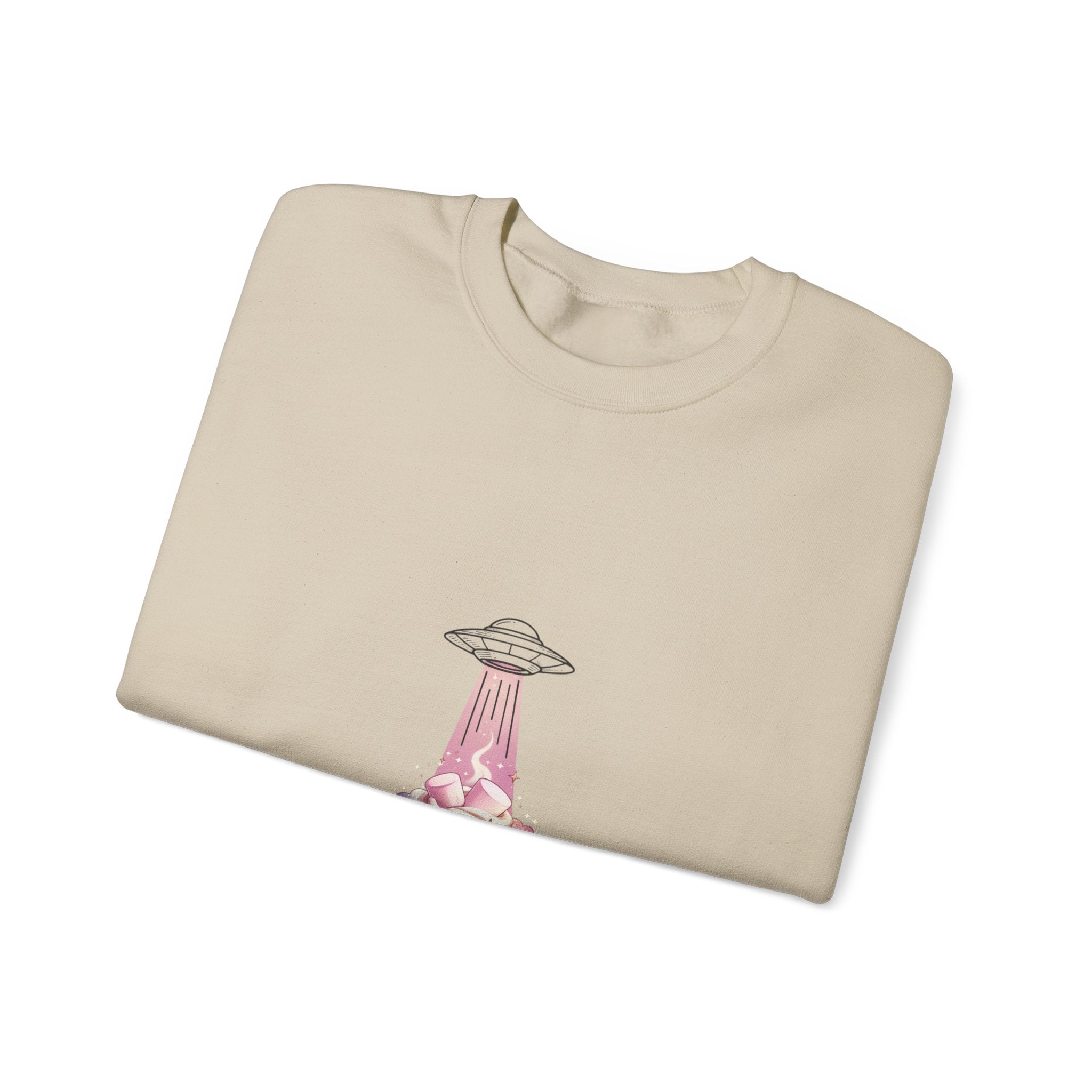 Retro UFO Abduction Crewneck Sweatshirt | Vintage Desert Sci‑Fi