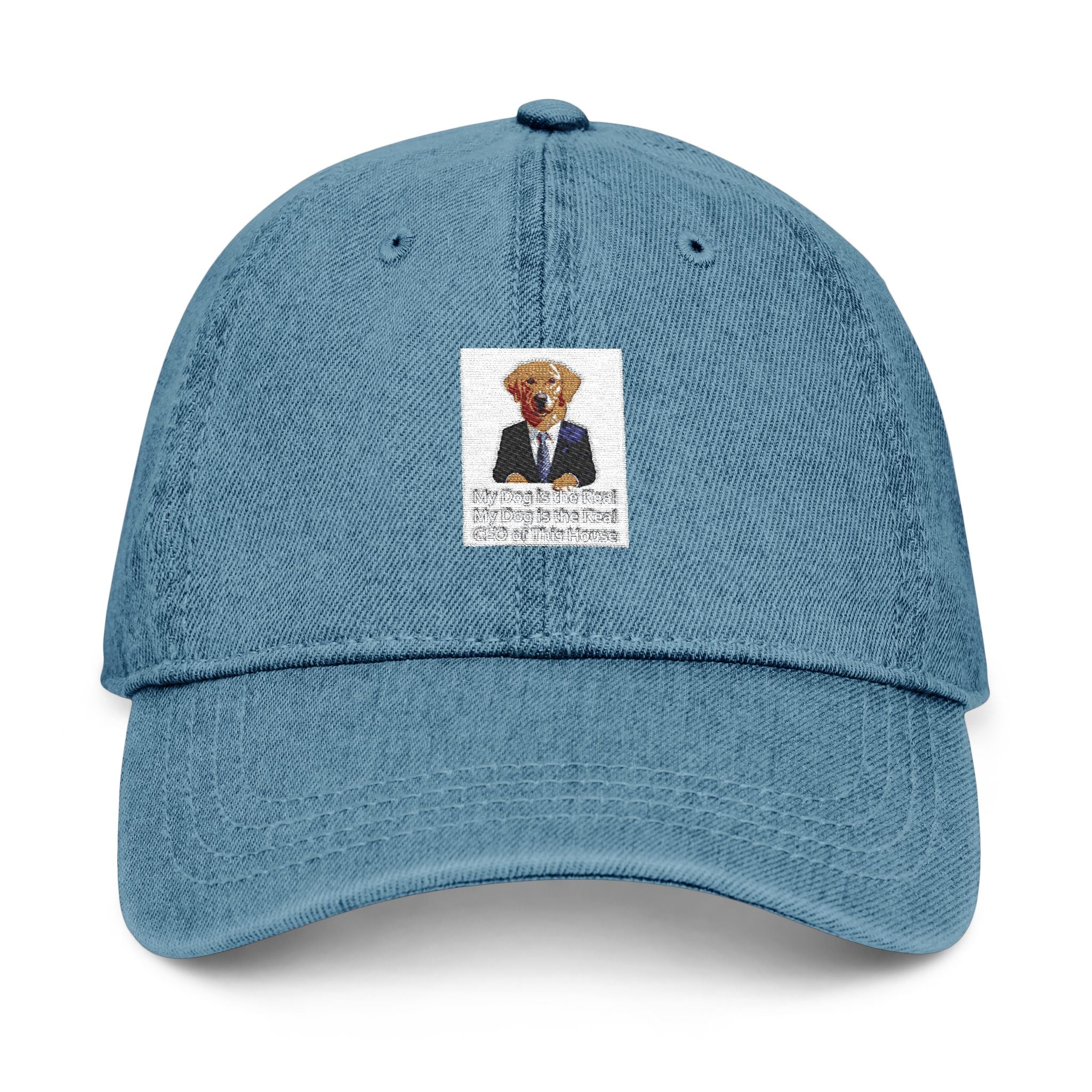 Embroidered Gentleman Bear Denim Hat – Vintage Ivy League Baseball Cap