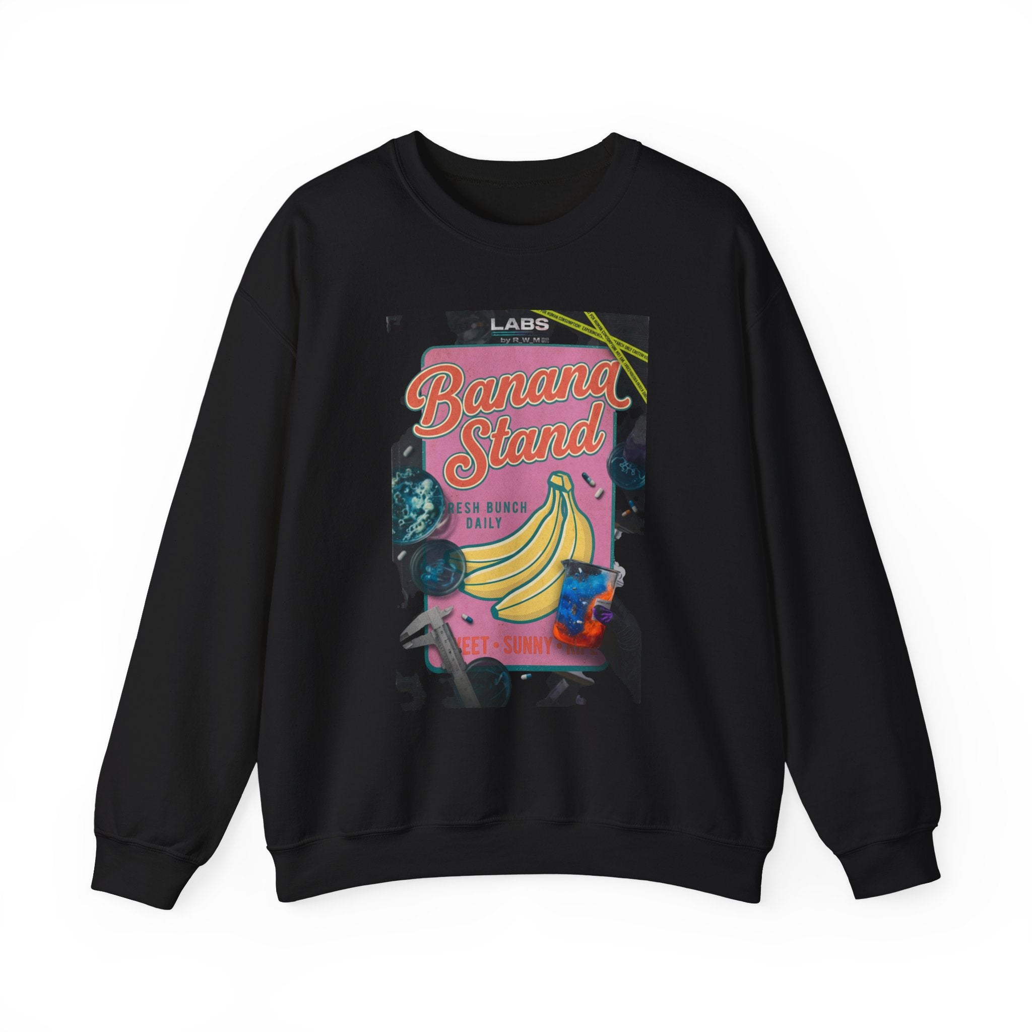 Banana Stand Retro Food Graphic Sweatshirt | Vintage diner typography, hand-drawn bananas