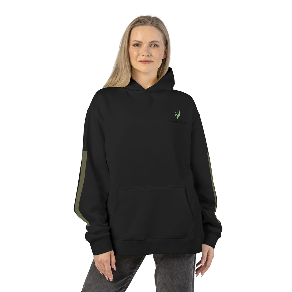 Relaxed Hoodie — Minimal Green Thanks Logo Hoodie
