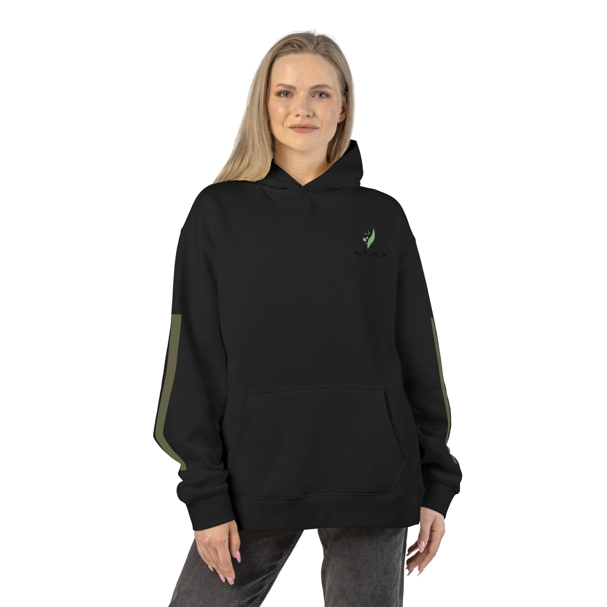 Relaxed Hoodie — Minimal Green Thanks Logo Hoodie