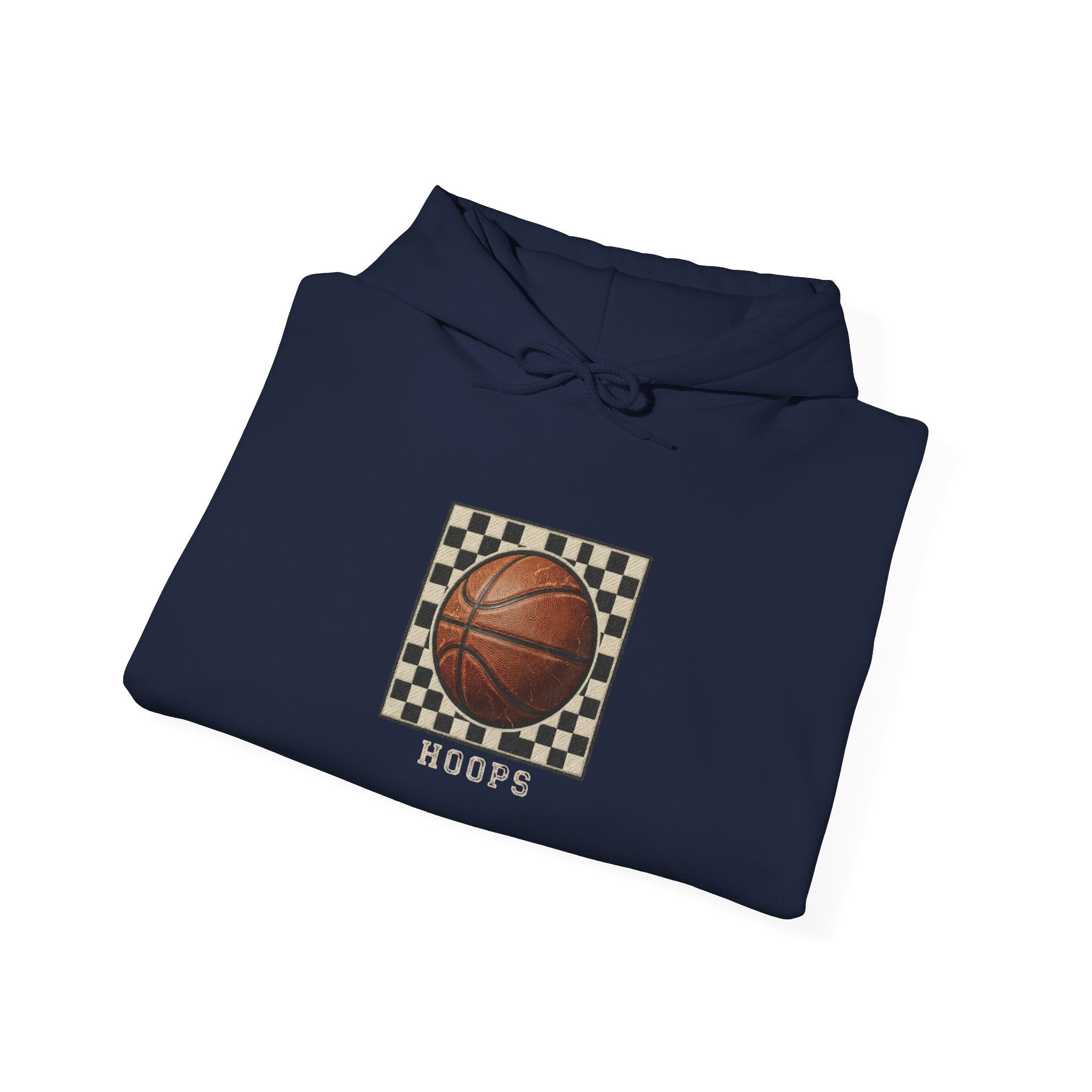 Hoops Vintage Basketball Hoodie | Western Typography, State Pride