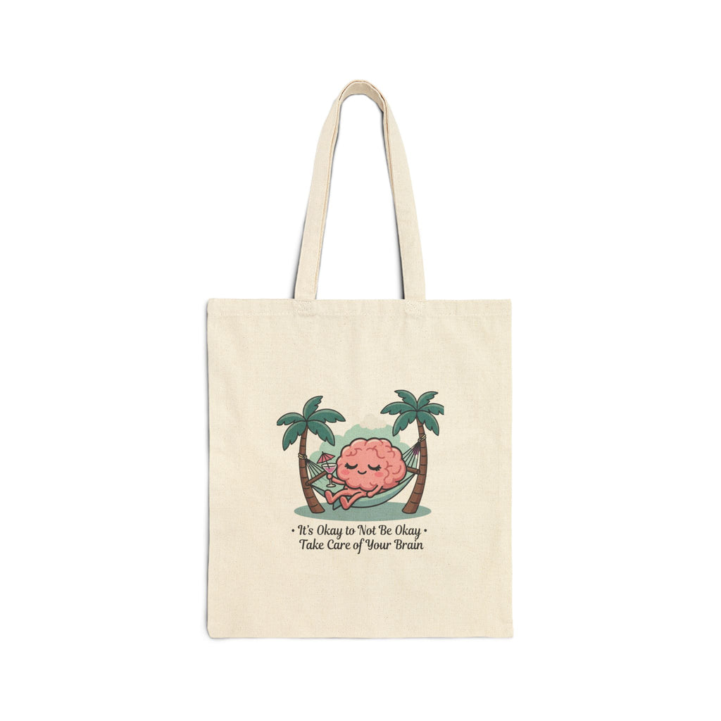 Relaxed Brain Hammock Tote | Father's Day retro dad humor, self care design