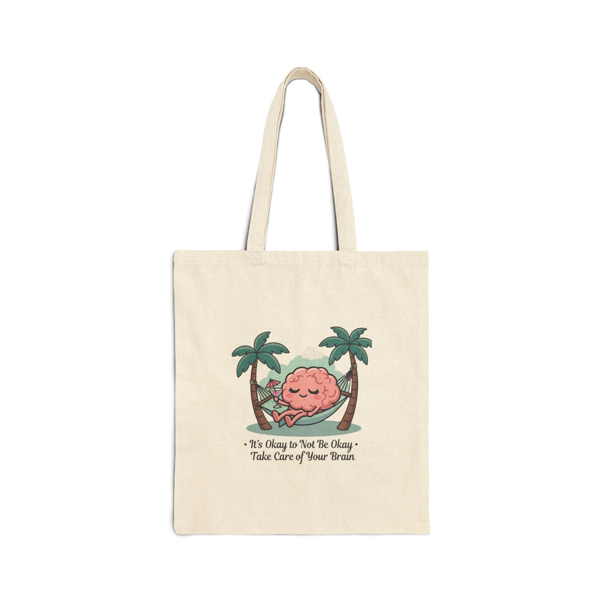 Relaxed Brain Hammock Tote | Father's Day retro dad humor, self care design