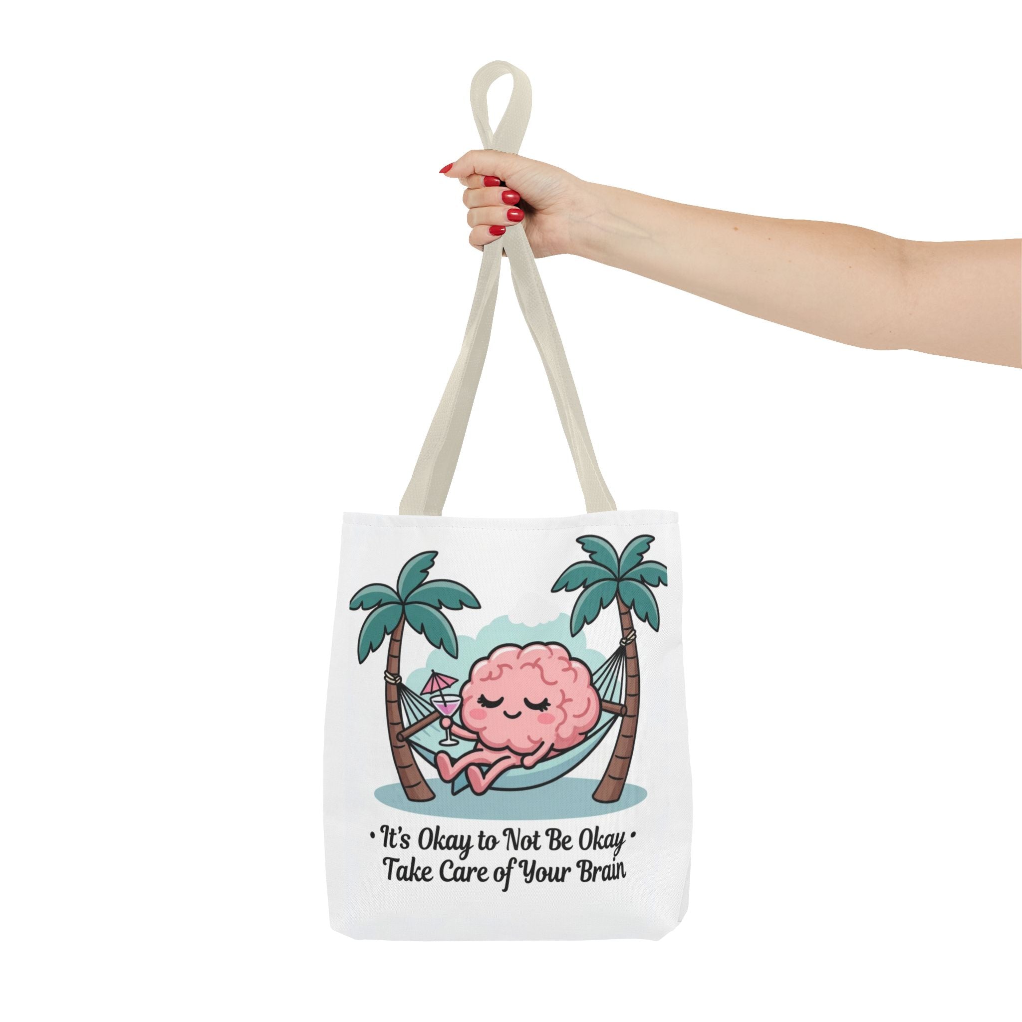 Mental Health Tote Bag - "It’s Okay to Not Be Okay" Brain Hammock Design
