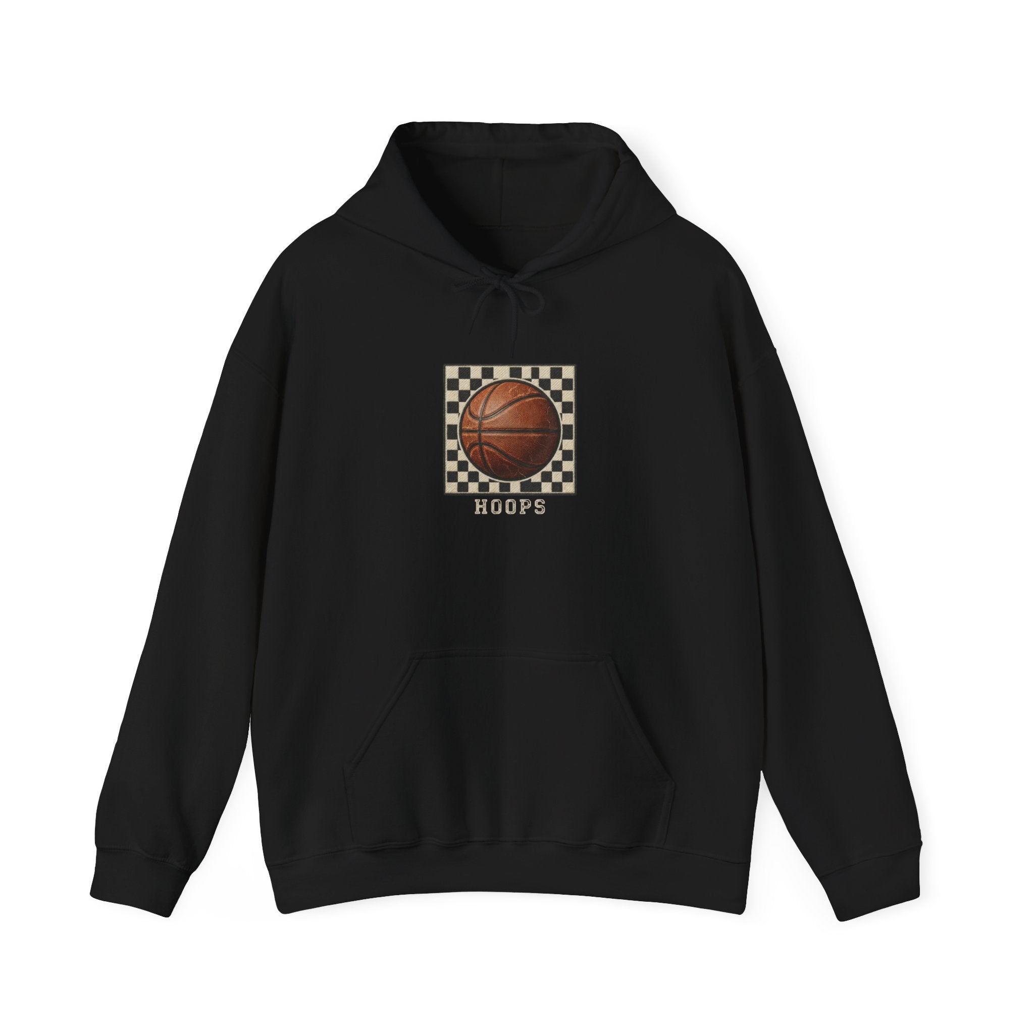 Hoops Vintage Basketball Hoodie | Western Typography, State Pride