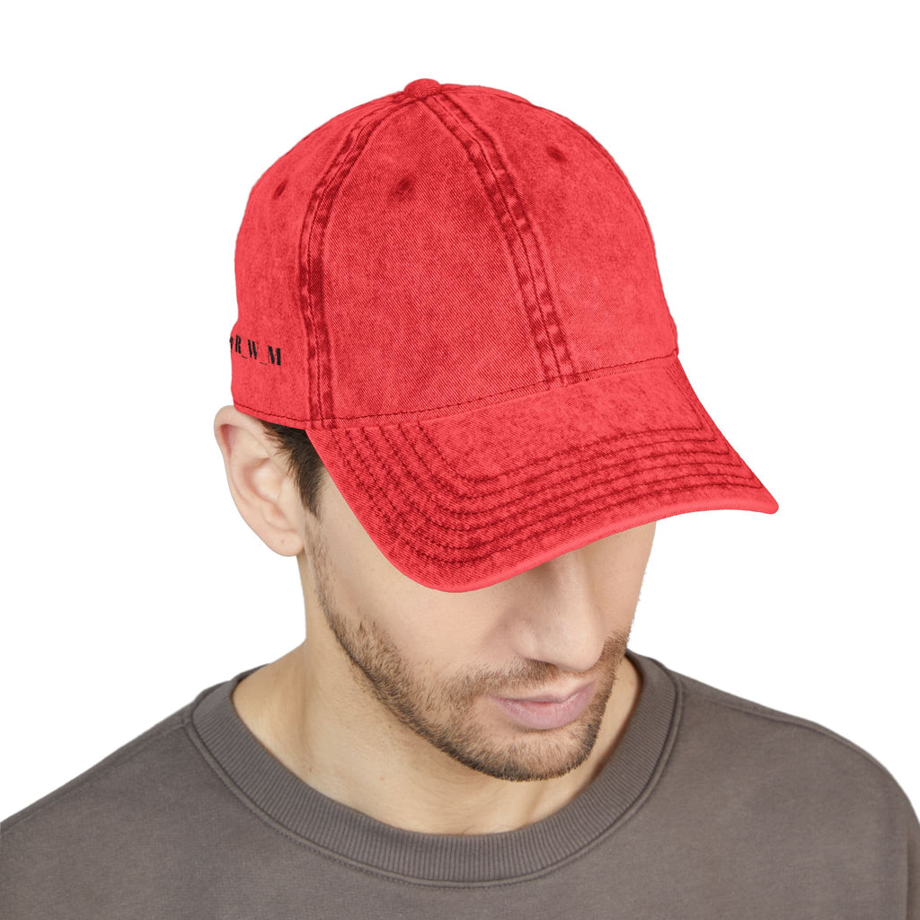Vintage Embroidered Cap – Washed Red Baseball Hat