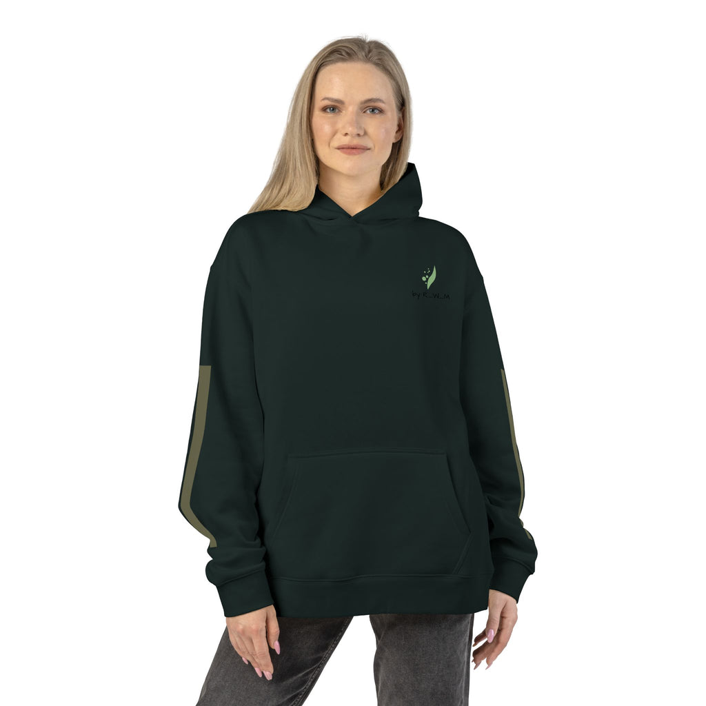 Relaxed Hoodie — Minimal Green Thanks Logo Hoodie