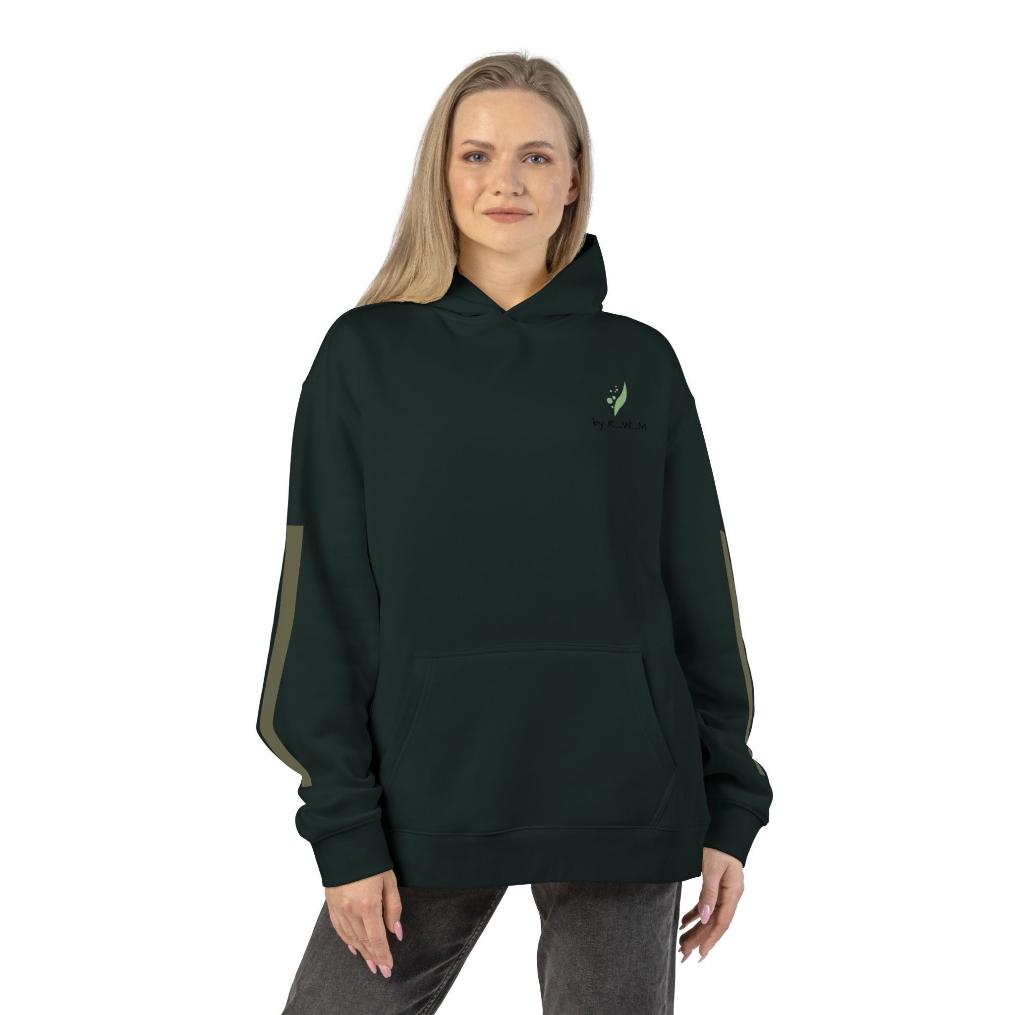 Relaxed Hoodie — Minimal Green Thanks Logo Hoodie