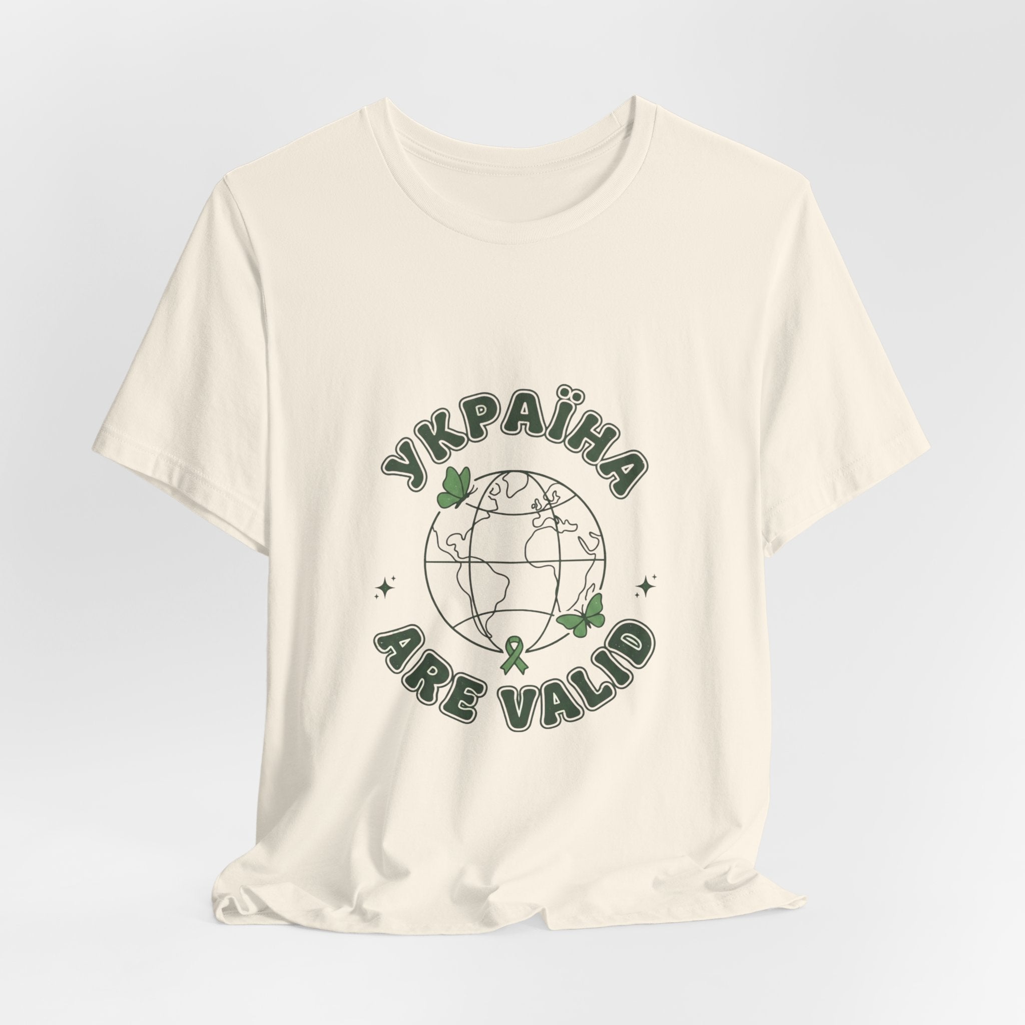Mental Health Awareness Globe Tee | Green Ribbon, Retro Typography
