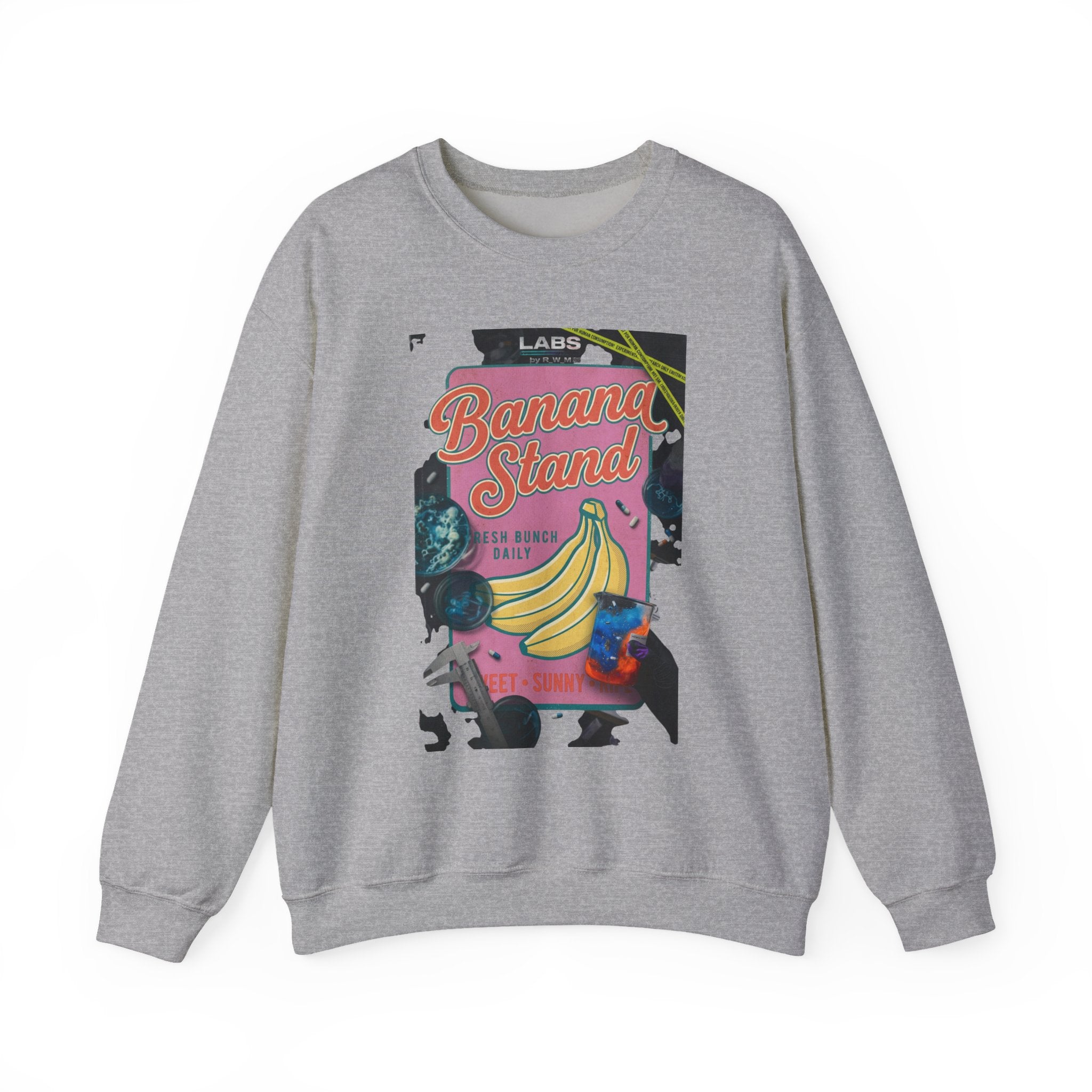 Banana Stand Retro Food Graphic Sweatshirt | Vintage diner typography, hand-drawn bananas
