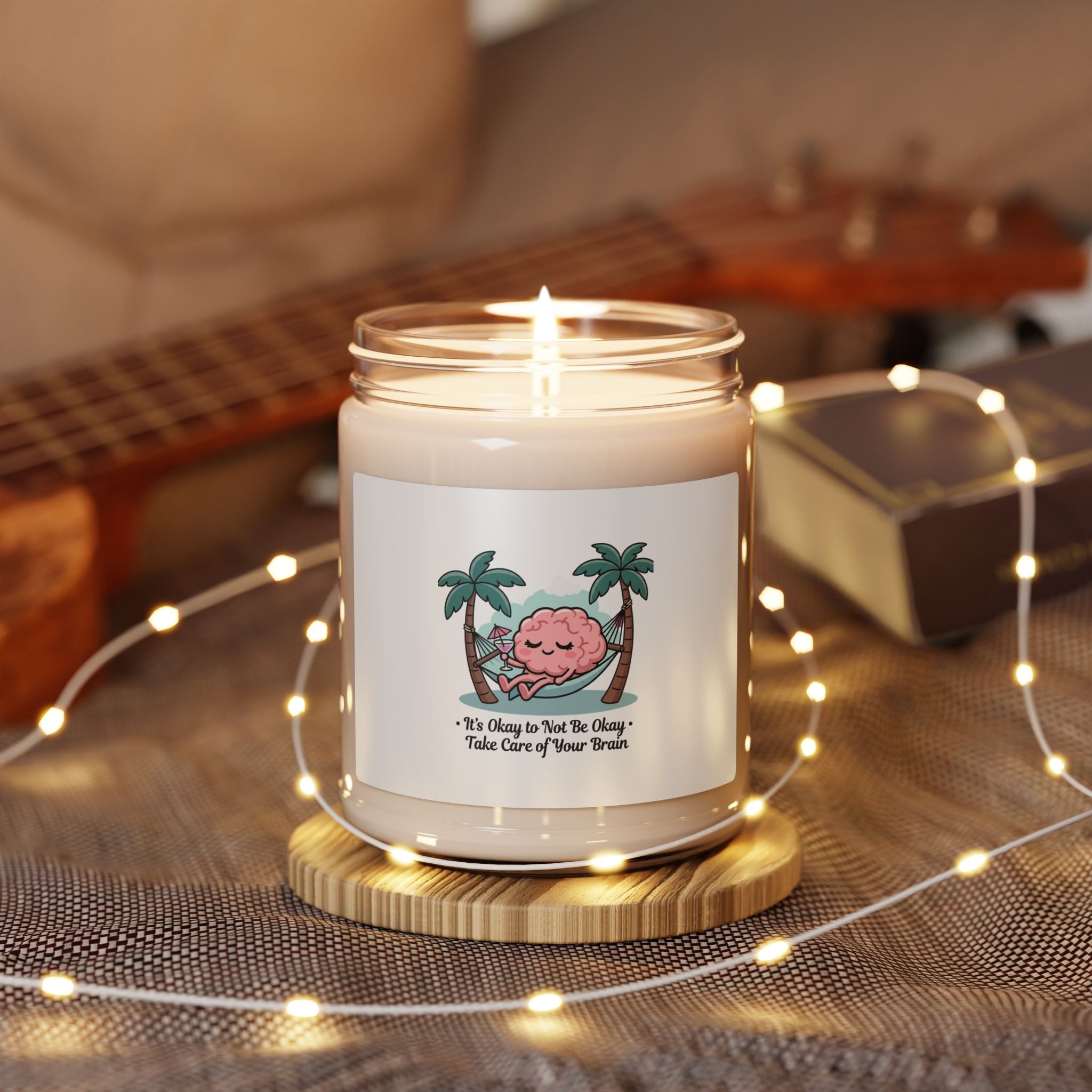 Take Care of Your Brain Candle, Soy 9oz | Father's Day Dad Humor