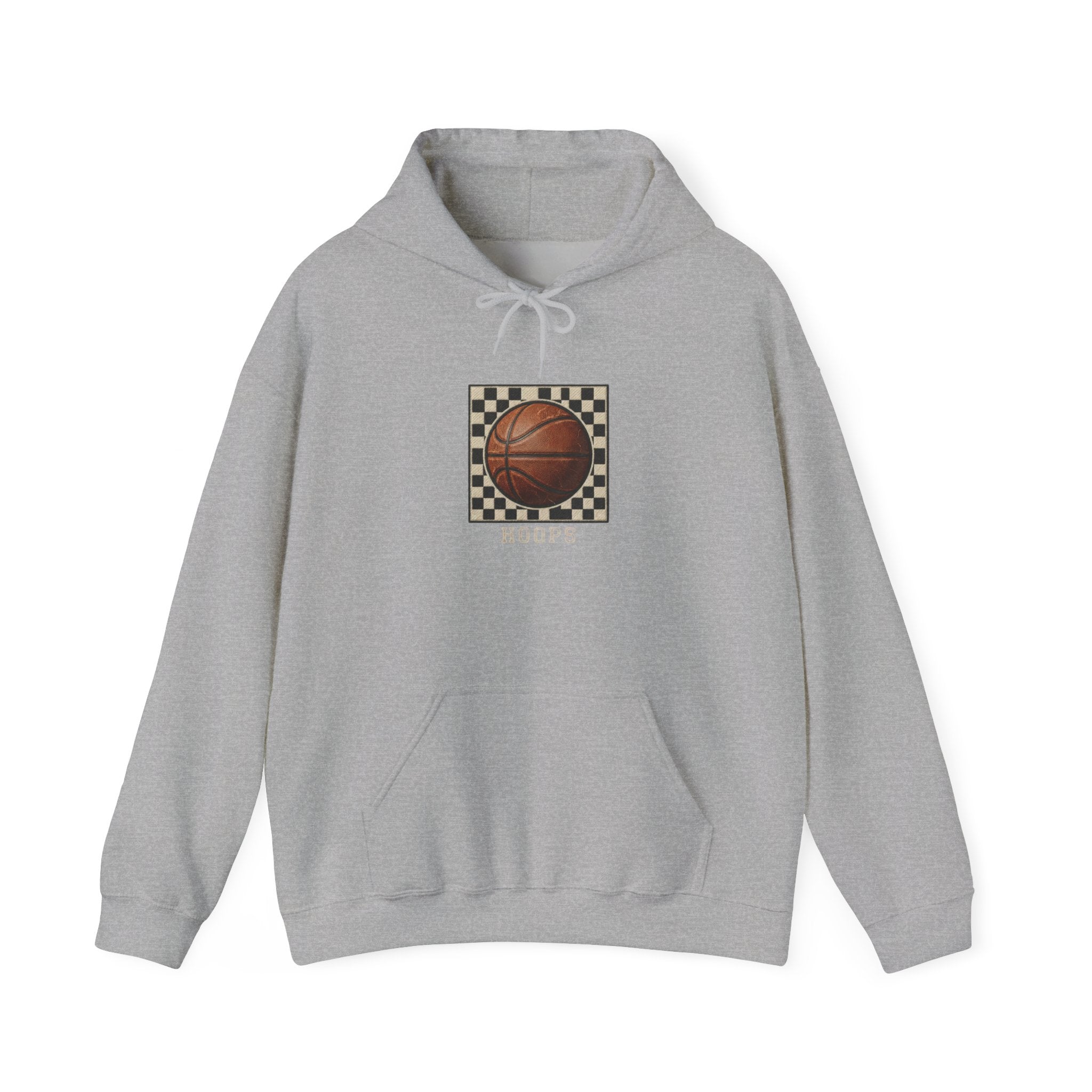 Hoops Vintage Basketball Hoodie | Western Typography, State Pride