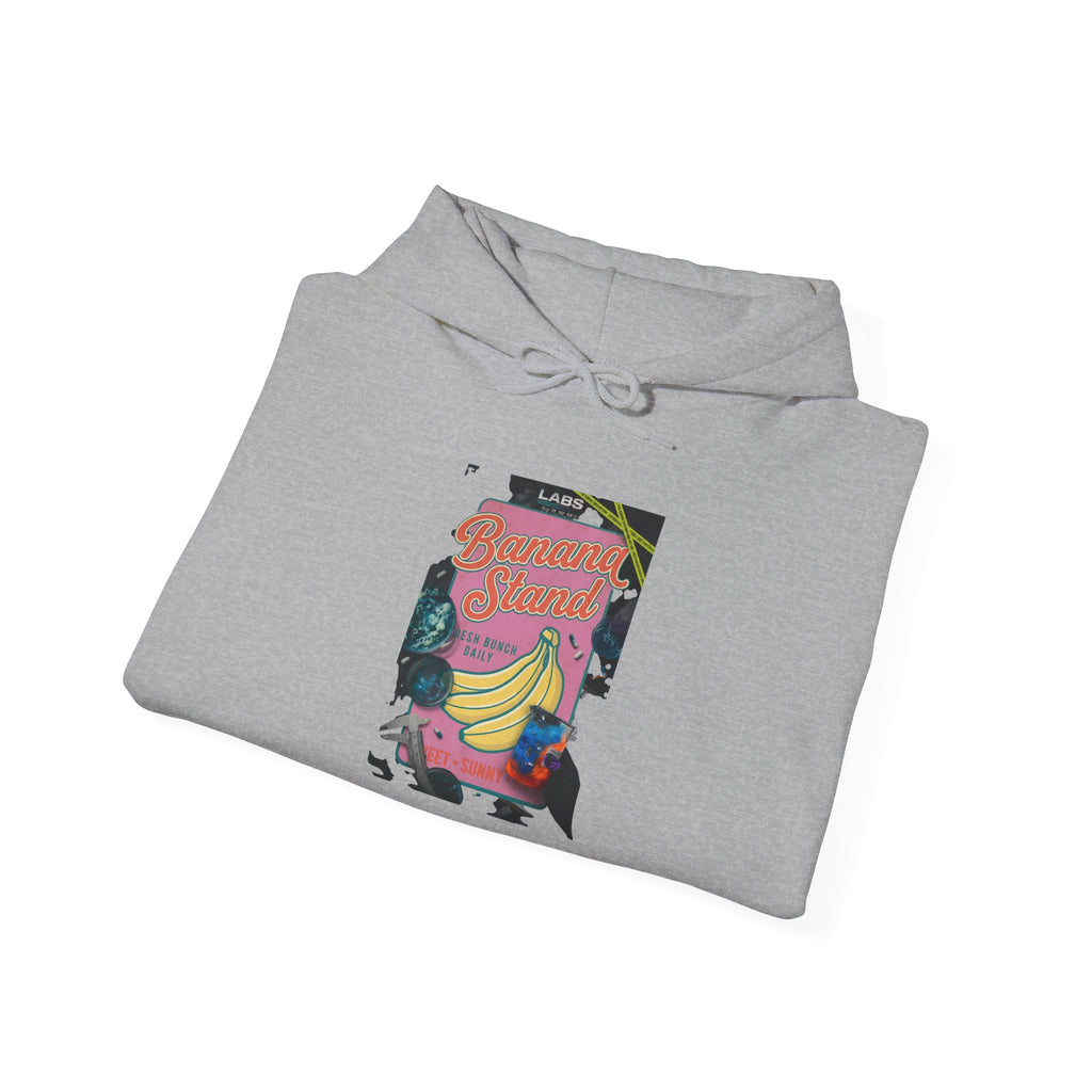 Retro Banana Diner Graphic Hoodie | Vintage Food Graphics, Nostalgic Typography