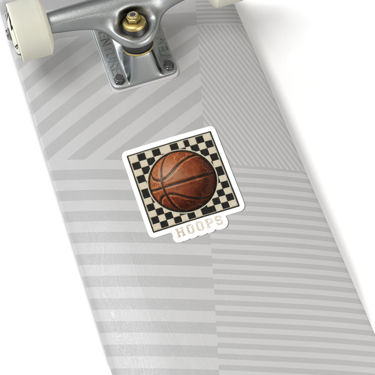 Hoops Sticker | Western Typography, Basketball Pride