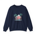 Mental Health Relaxation Brain Hammock Sweatshirt | Father’s Day self-care, retro palm design