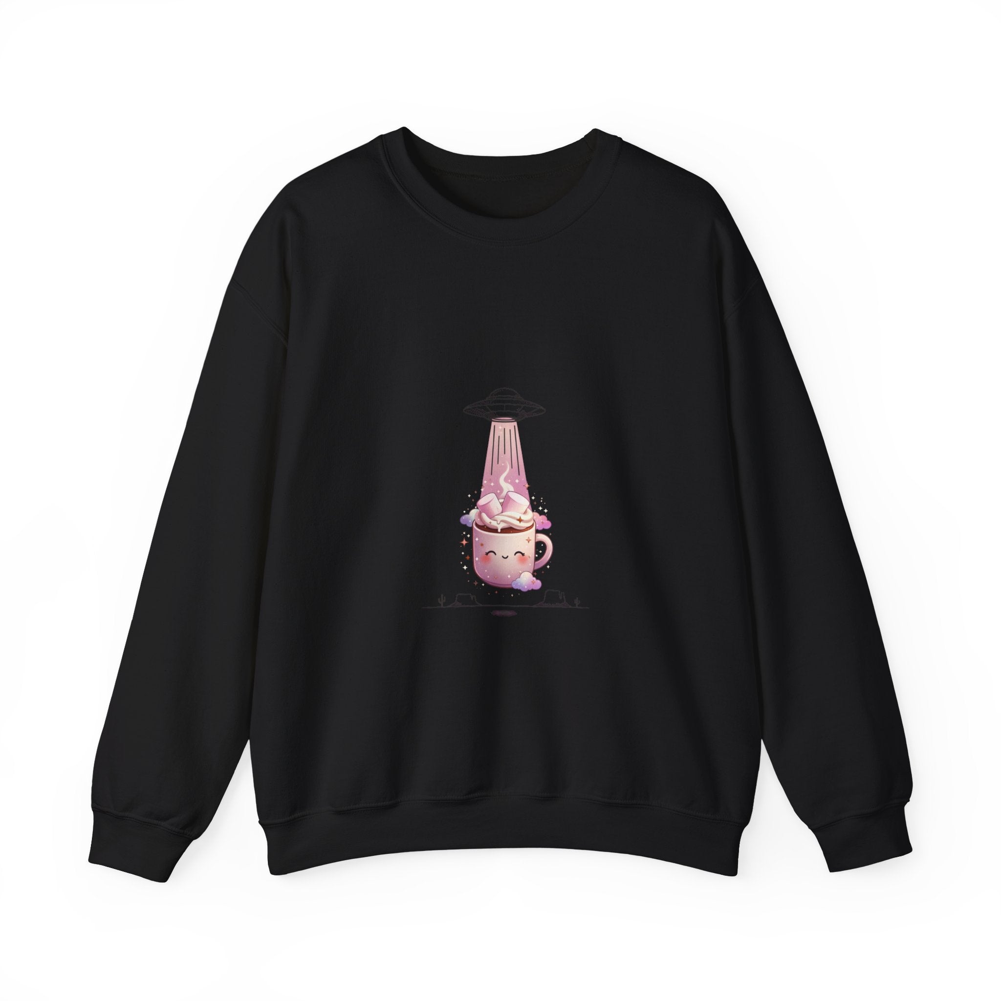 Retro UFO Abduction Crewneck Sweatshirt | Vintage Desert Sci‑Fi