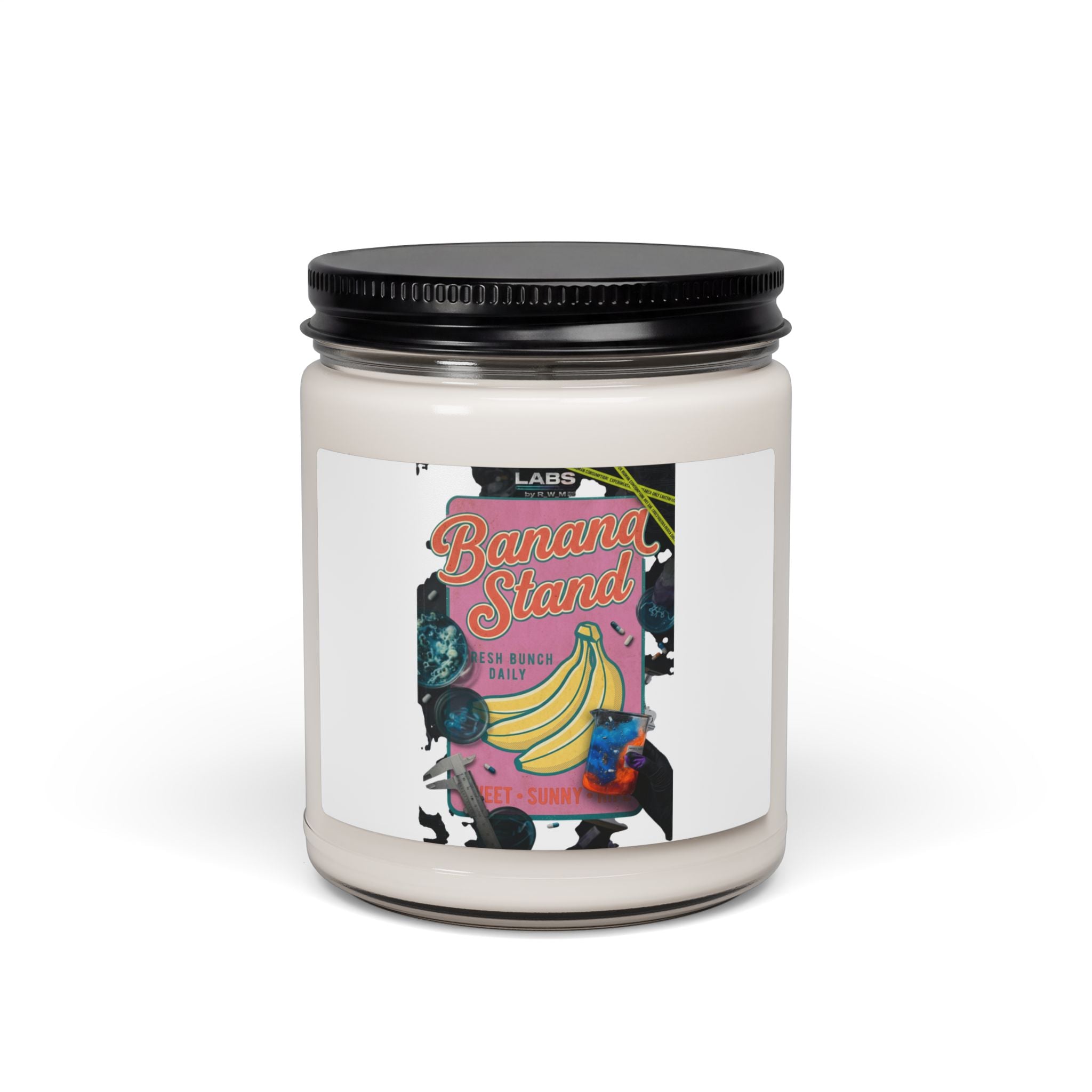 Banana Stand Soy Candle, Vintage Food Graphics | Retro Diner Fruit Label