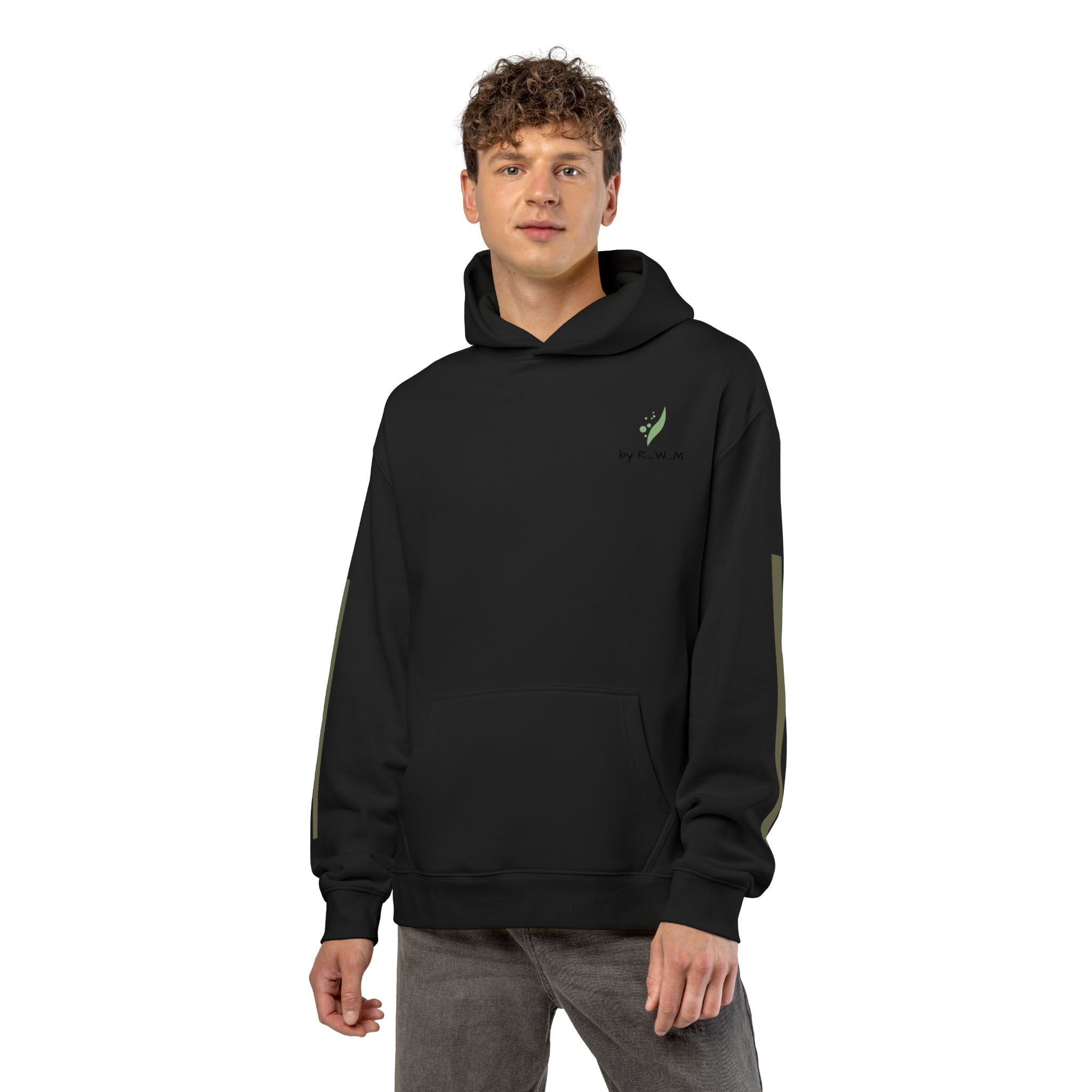 Relaxed Hoodie — Minimal Green Thanks Logo Hoodie