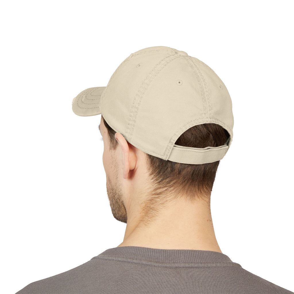 Distressed Embroidered Dad Hat – Vintage Casual Cap