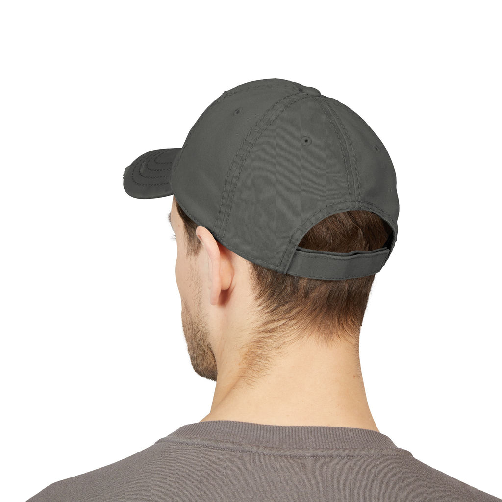 Distressed Embroidered Dad Hat – Vintage Casual Cap