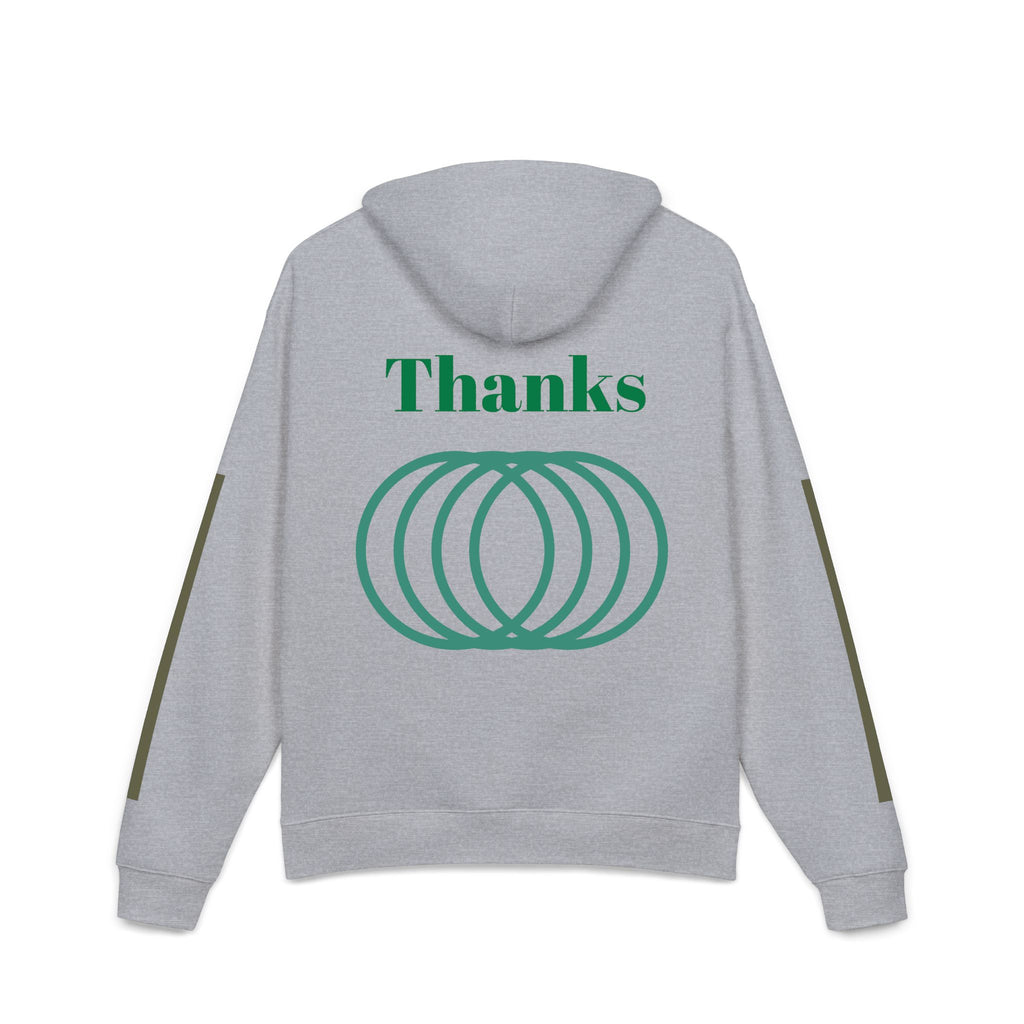 Relaxed Hoodie — Minimal Green Thanks Logo Hoodie