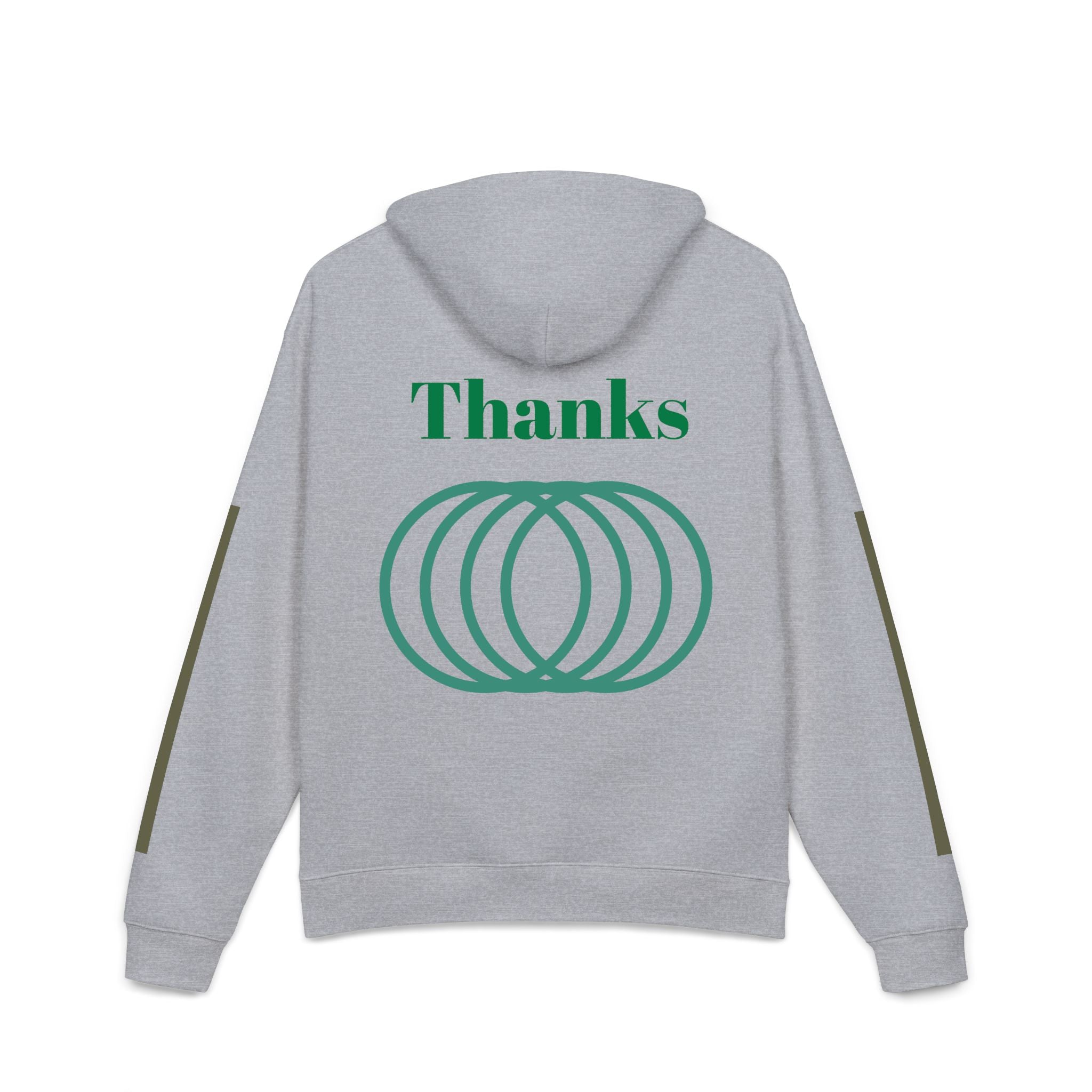 Relaxed Hoodie — Minimal Green Thanks Logo Hoodie