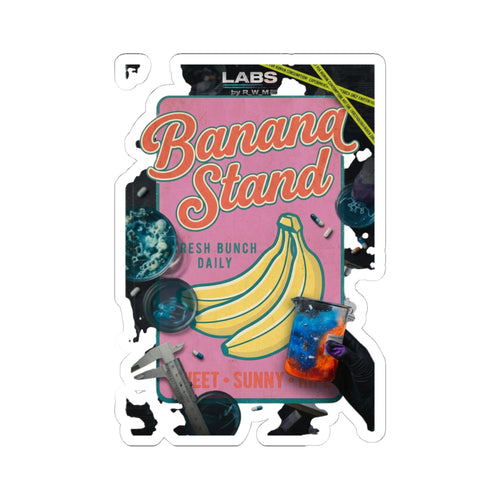 Banana Stand Sticker, Vintage Food Graphics, Retro Diner Fruit Decal