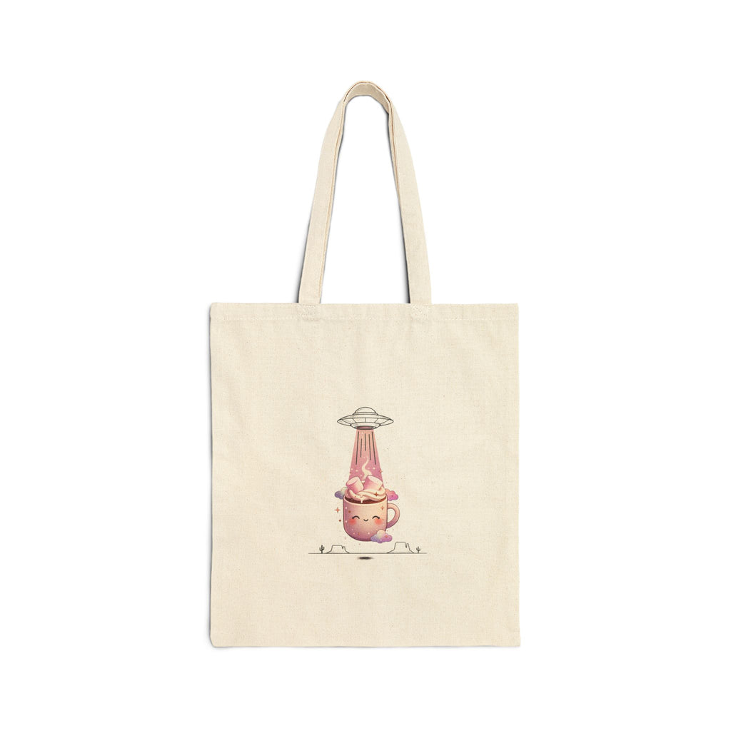 Vintage UFO Abduction Desert Tote | Retro Alien Southwestern Graphic