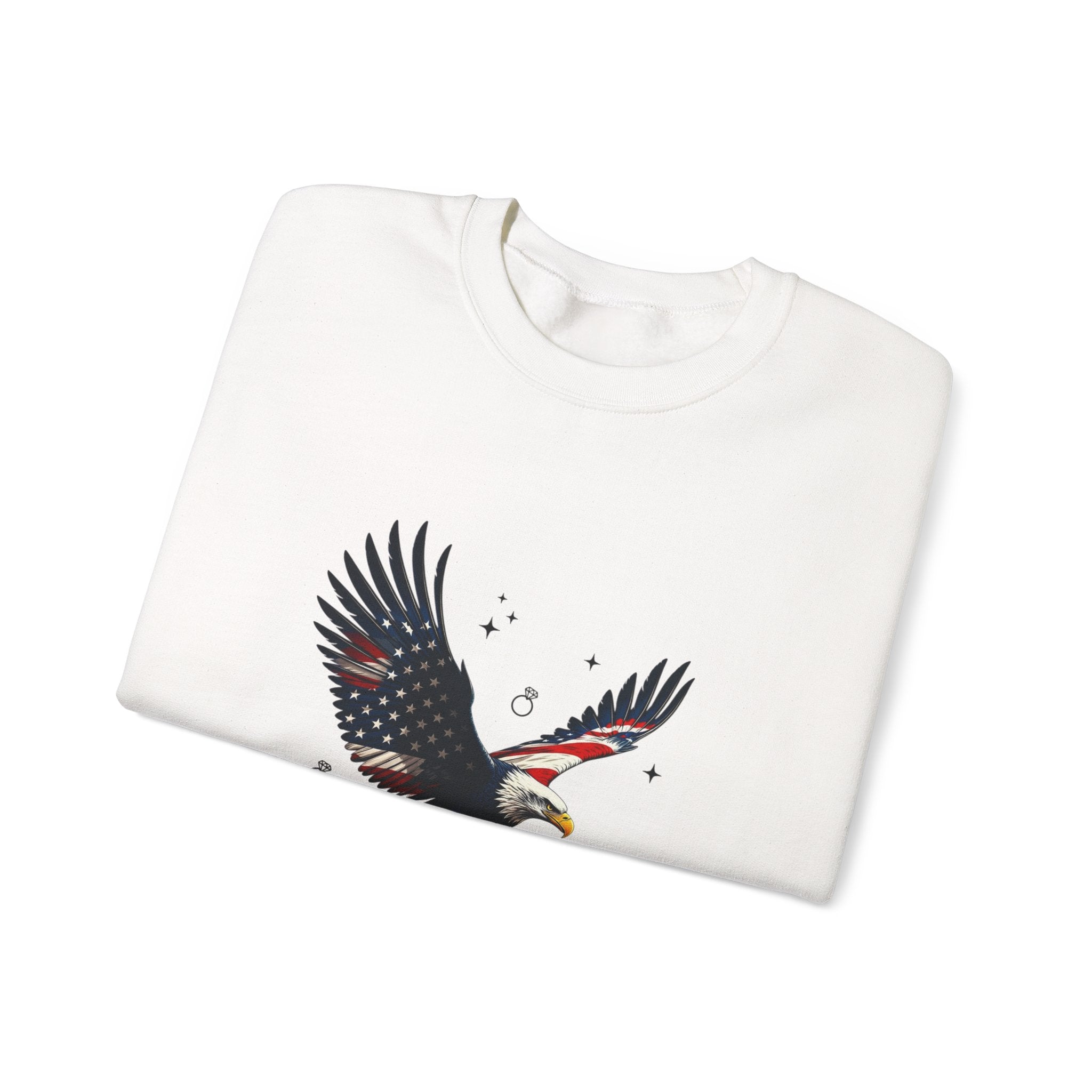 Soaring Eagle Crewneck Sweatshirt | Vintage Graphic, Retro Tattoo Style