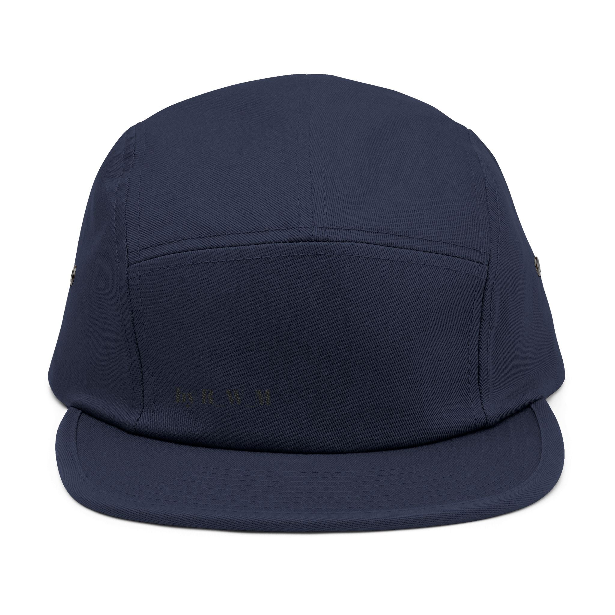 Embroidered 5-Panel Cap — Minimal 'brwn' Logo Cotton Camper Hat