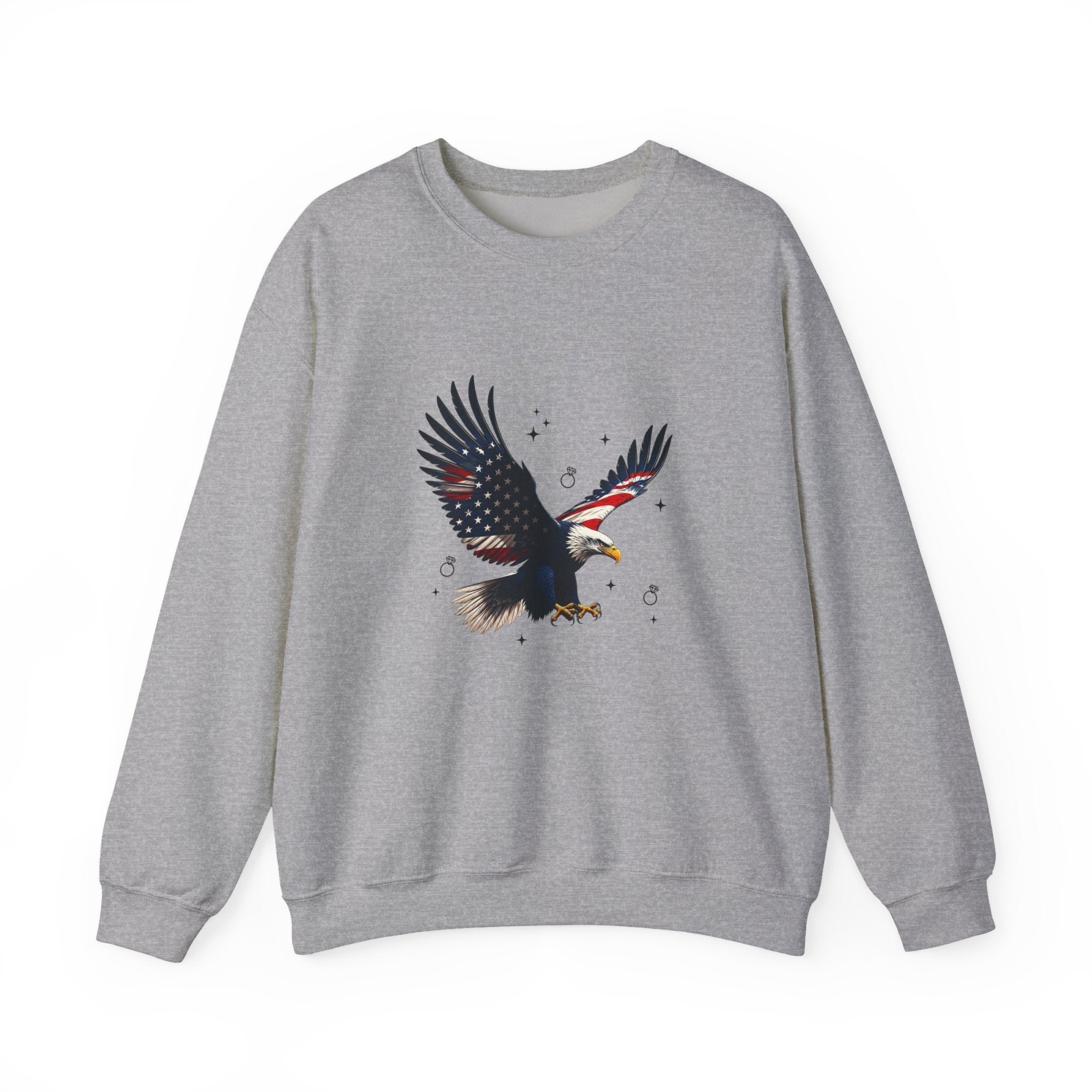 Soaring Eagle Crewneck Sweatshirt | Vintage Graphic, Retro Tattoo Style