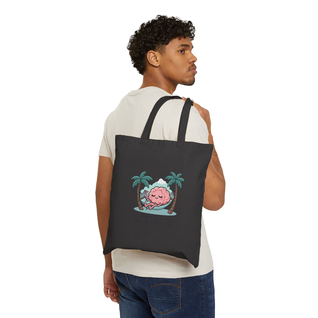 Relaxed Brain Hammock Tote | Father's Day retro dad humor, self care design