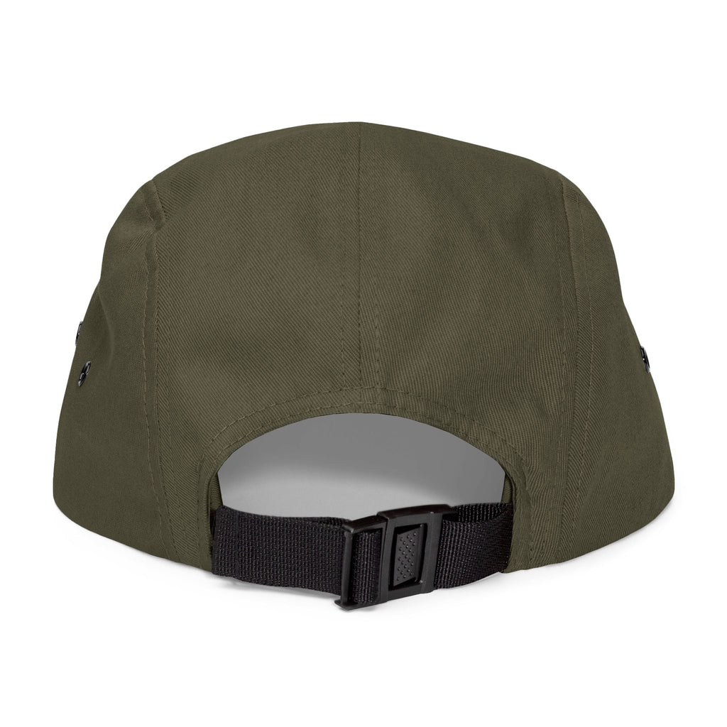 Embroidered 5-Panel Cap — Minimal 'brwn' Logo Cotton Camper Hat