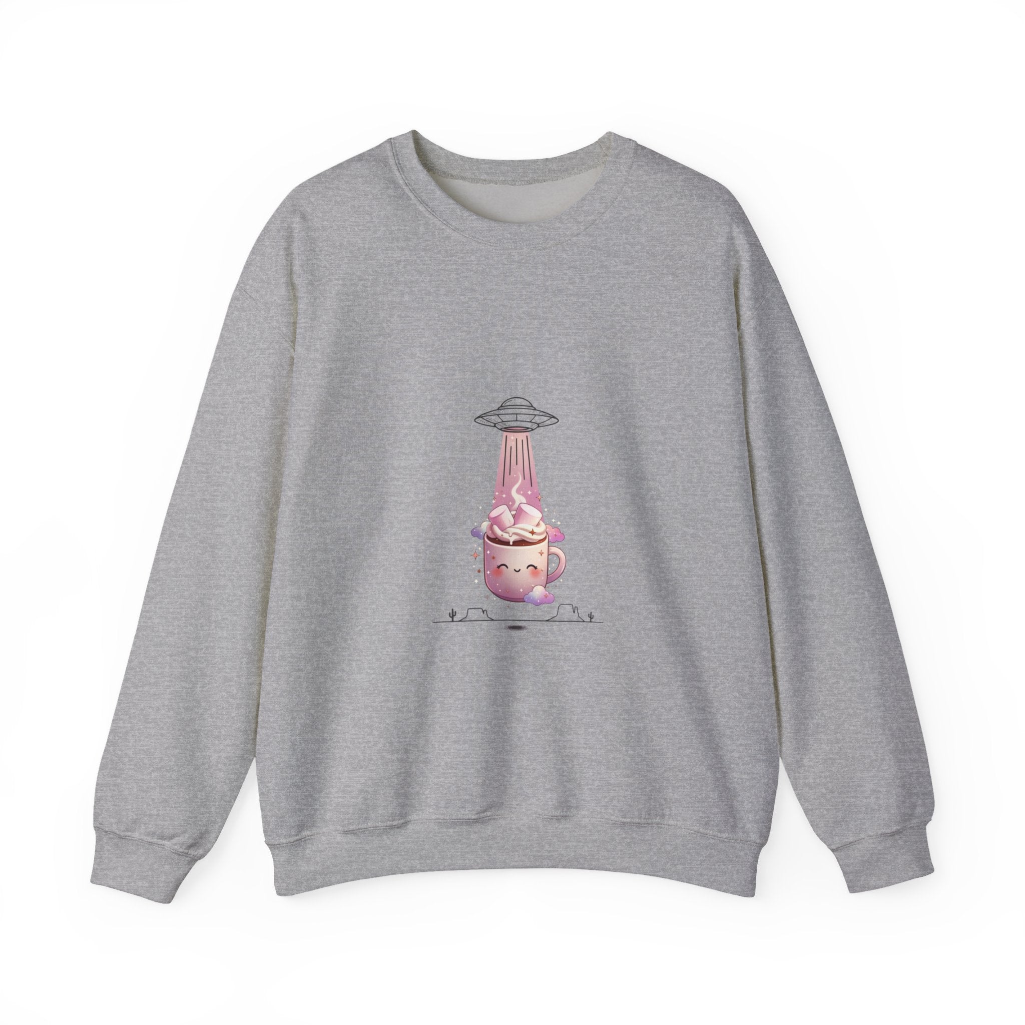 Retro UFO Abduction Crewneck Sweatshirt | Vintage Desert Sci‑Fi