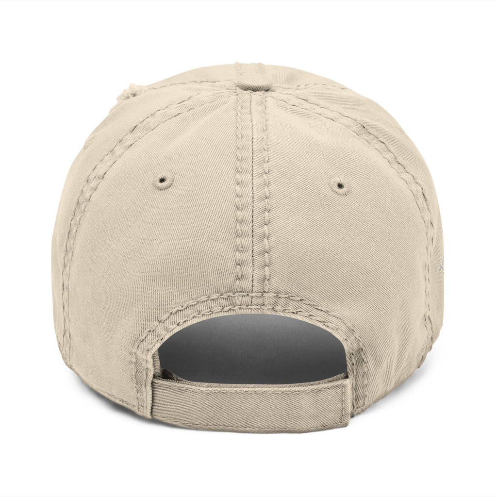Distressed Embroidered Dad Hat – Vintage Casual Cap