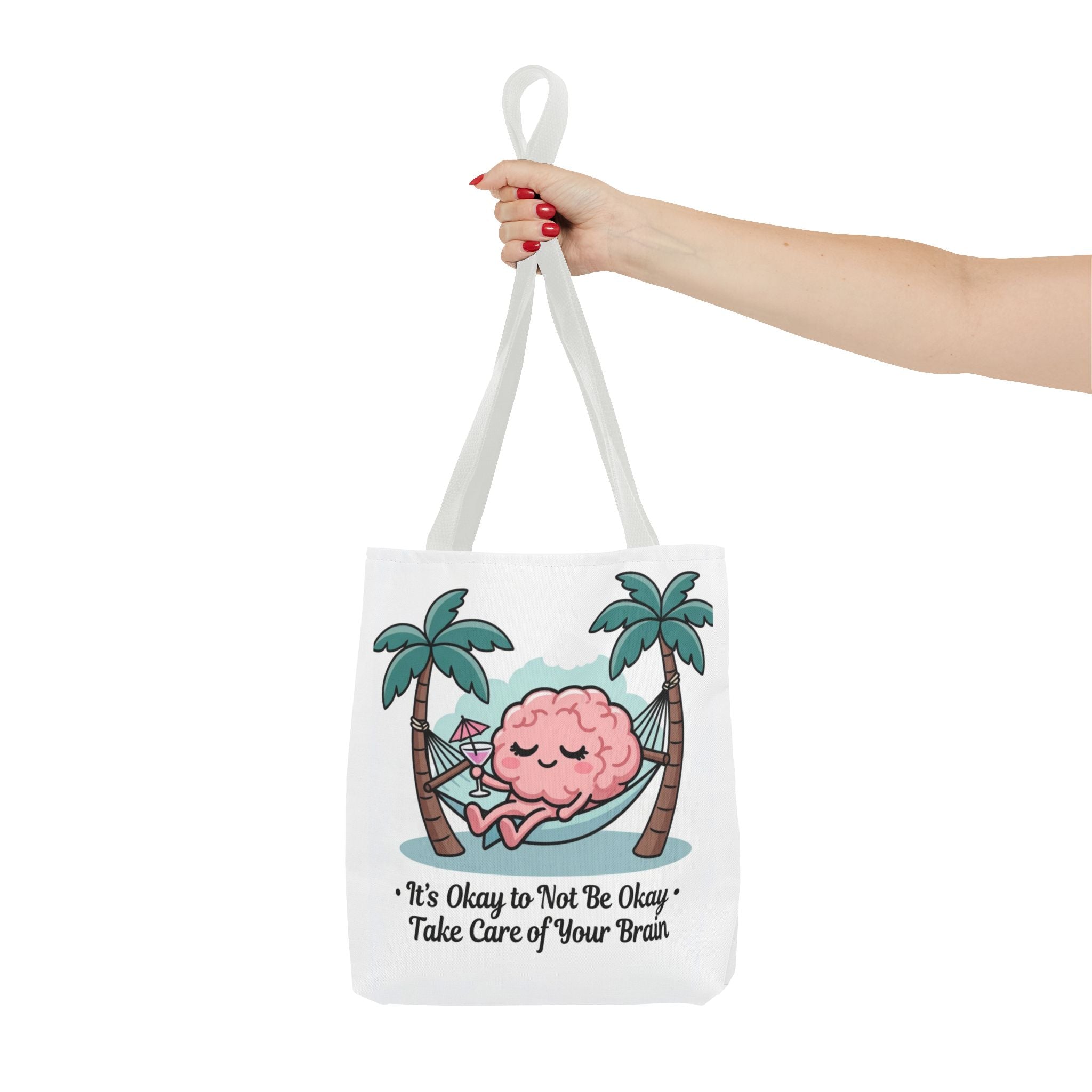 Mental Health Tote Bag - "It’s Okay to Not Be Okay" Brain Hammock Design