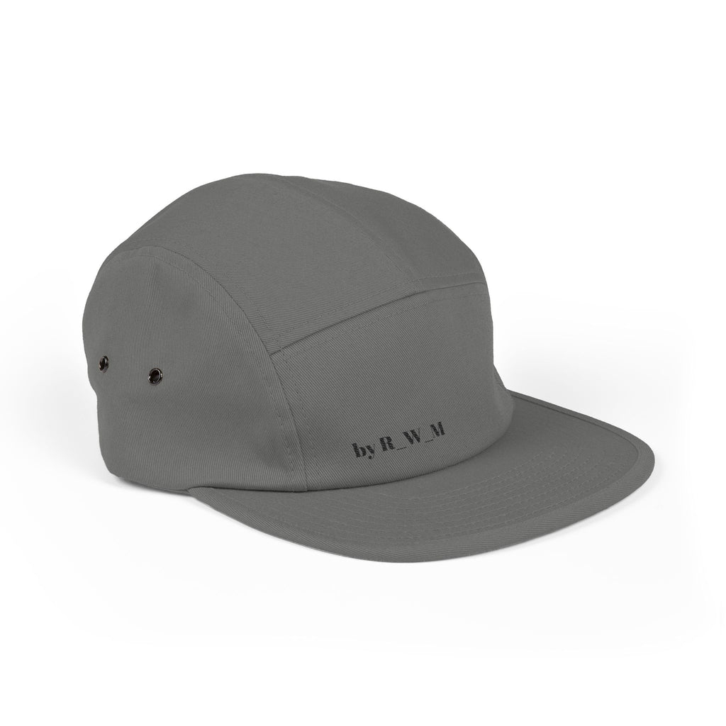 Embroidered 5-Panel Cap — Minimal 'brwn' Logo Cotton Camper Hat