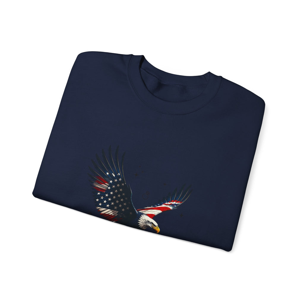 Soaring Eagle Crewneck Sweatshirt | Vintage Graphic, Retro Tattoo Style