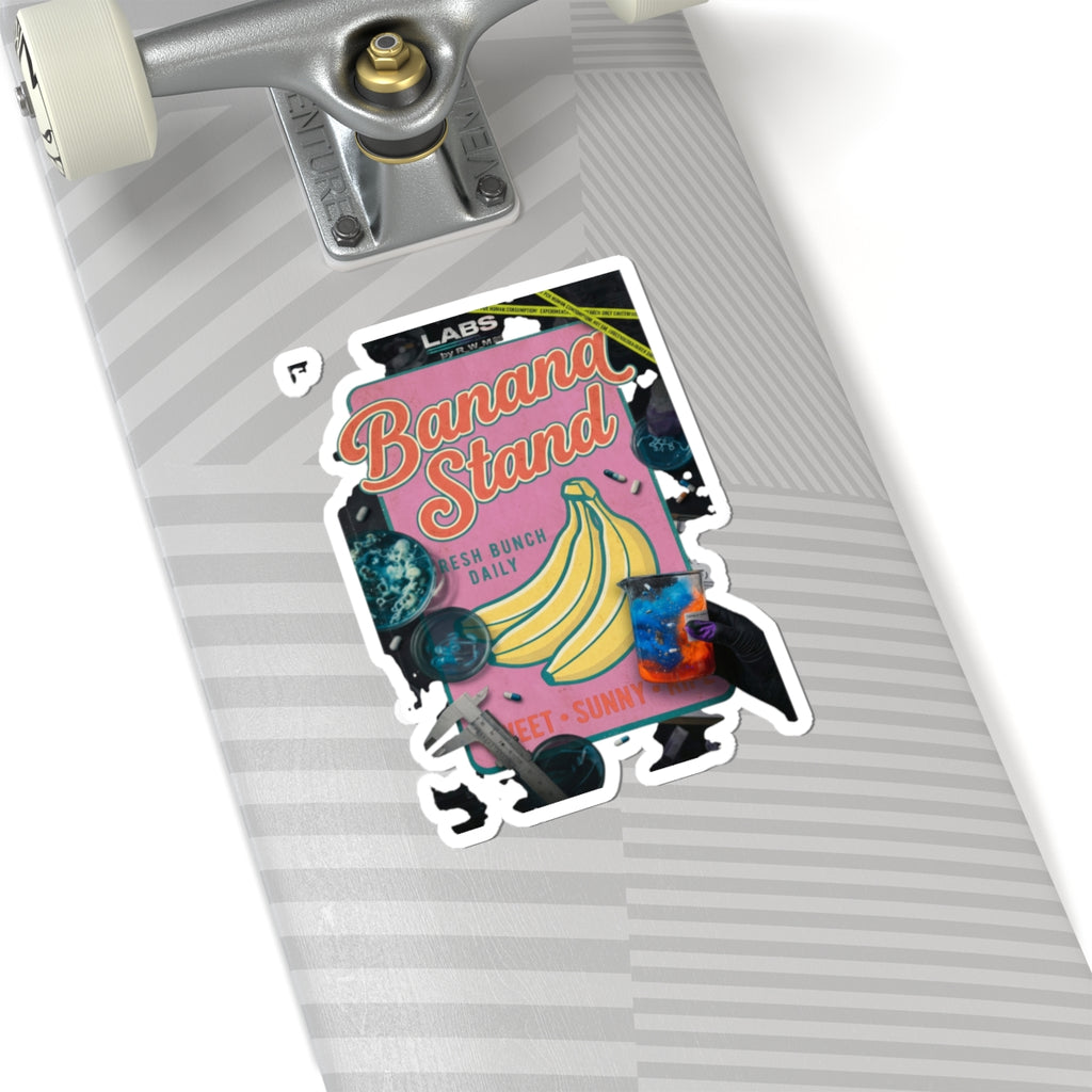 Banana Stand Sticker, Vintage Food Graphics, Retro Diner Fruit Decal