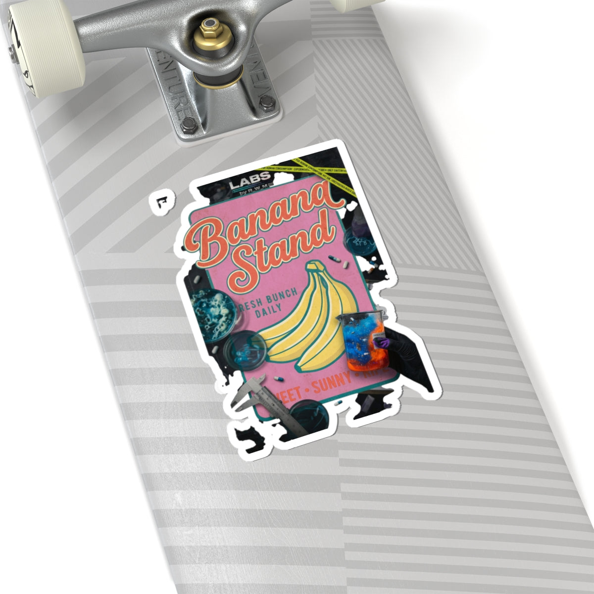 Banana Stand Sticker, Vintage Food Graphics, Retro Diner Fruit Decal