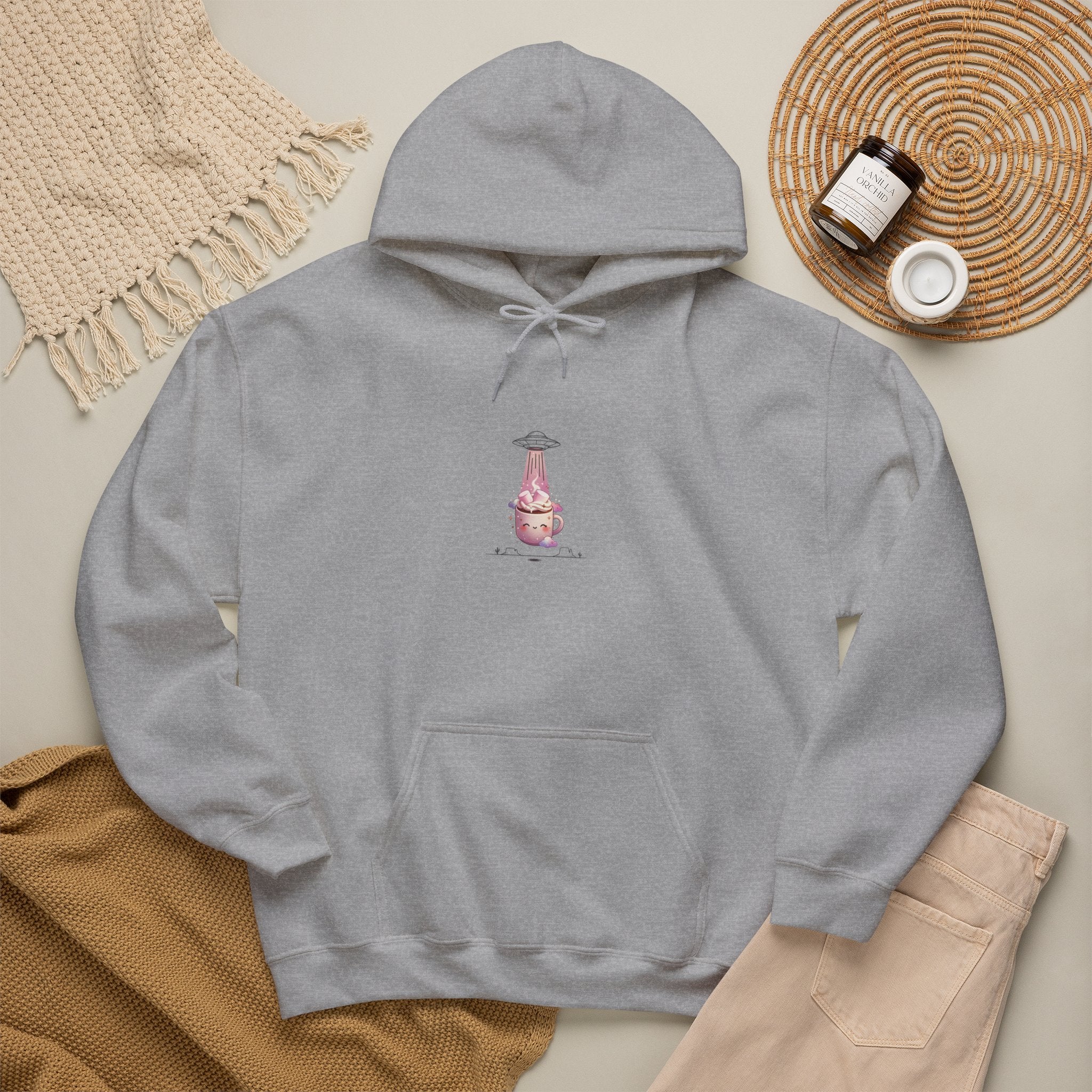 Retro Desert UFO Hoodie | Vintage alien saucer, Southwestern sci‑fi graphic