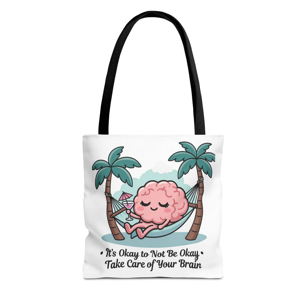 Mental Health Tote Bag - "It’s Okay to Not Be Okay" Brain Hammock Design