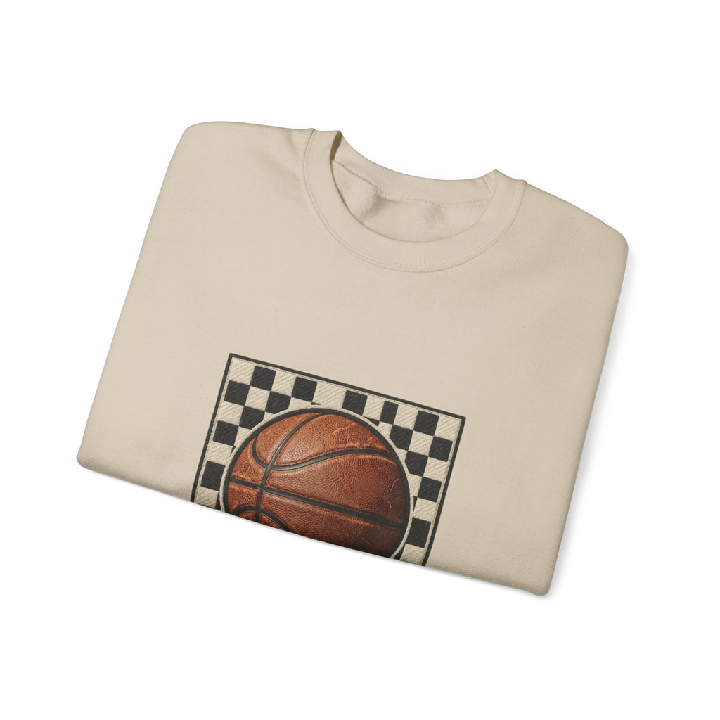 Hoops Vintage Basketball Sweatshirt | Western Typography, State Pride