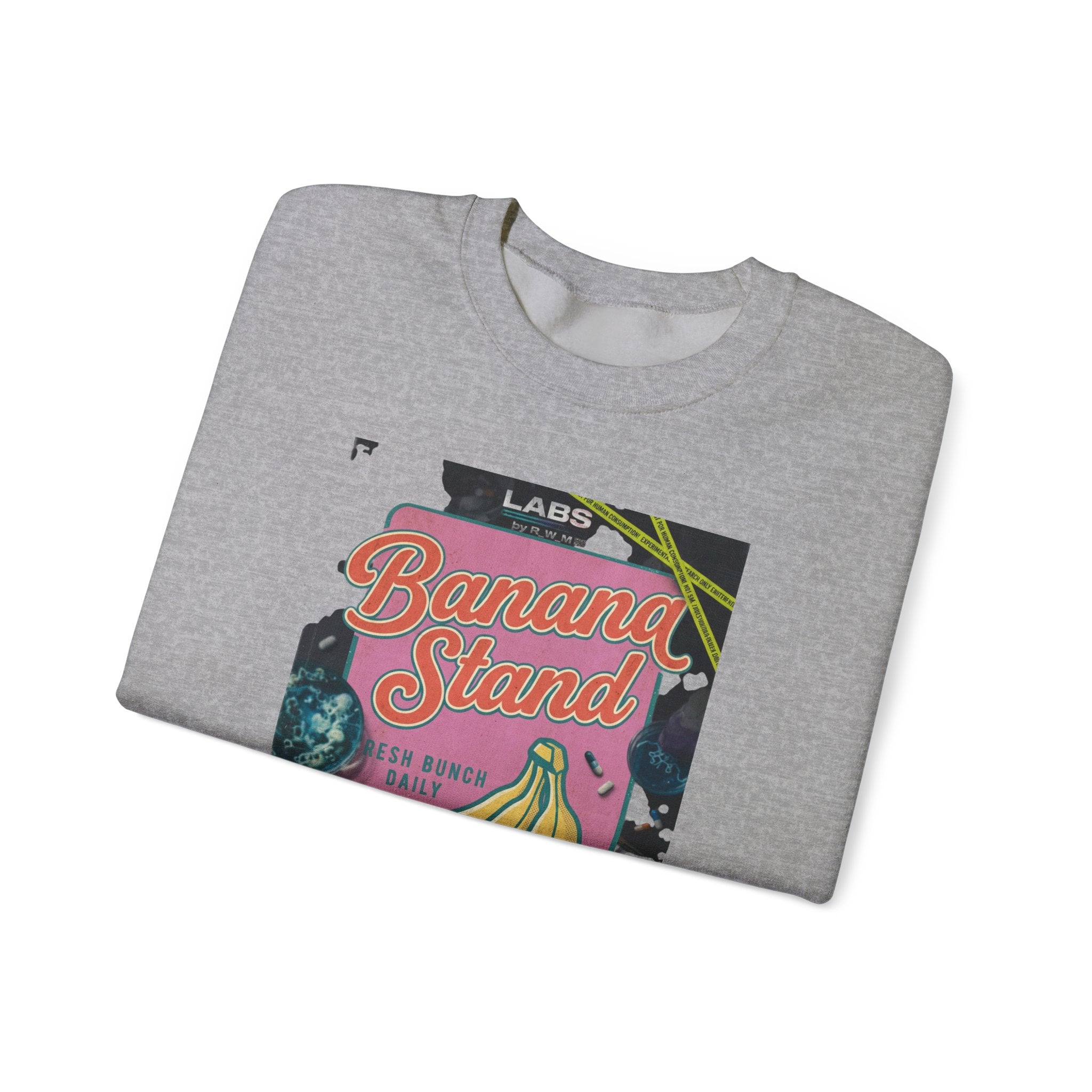 Banana Stand Retro Food Graphic Sweatshirt | Vintage diner typography, hand-drawn bananas