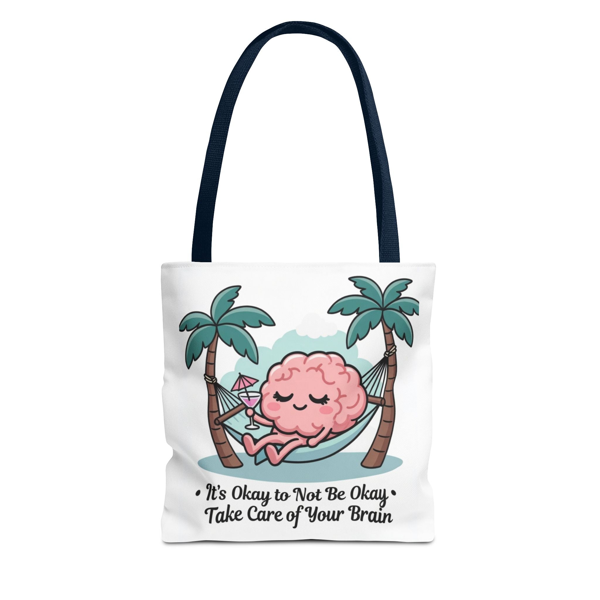 Mental Health Tote Bag - "It’s Okay to Not Be Okay" Brain Hammock Design