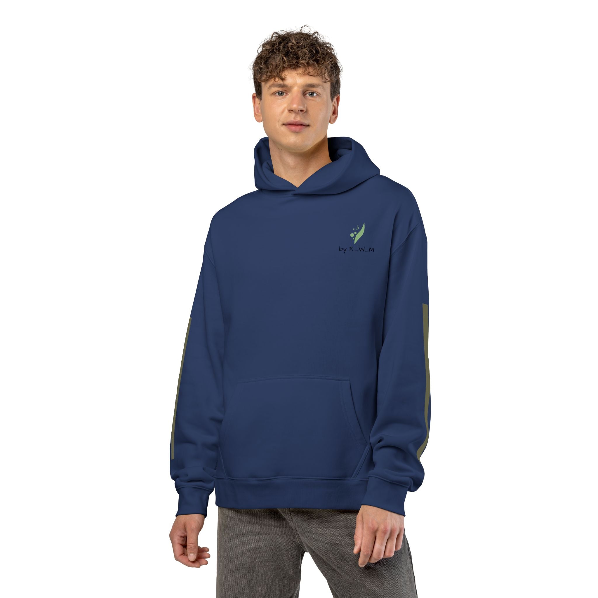 Relaxed Hoodie — Minimal Green Thanks Logo Hoodie